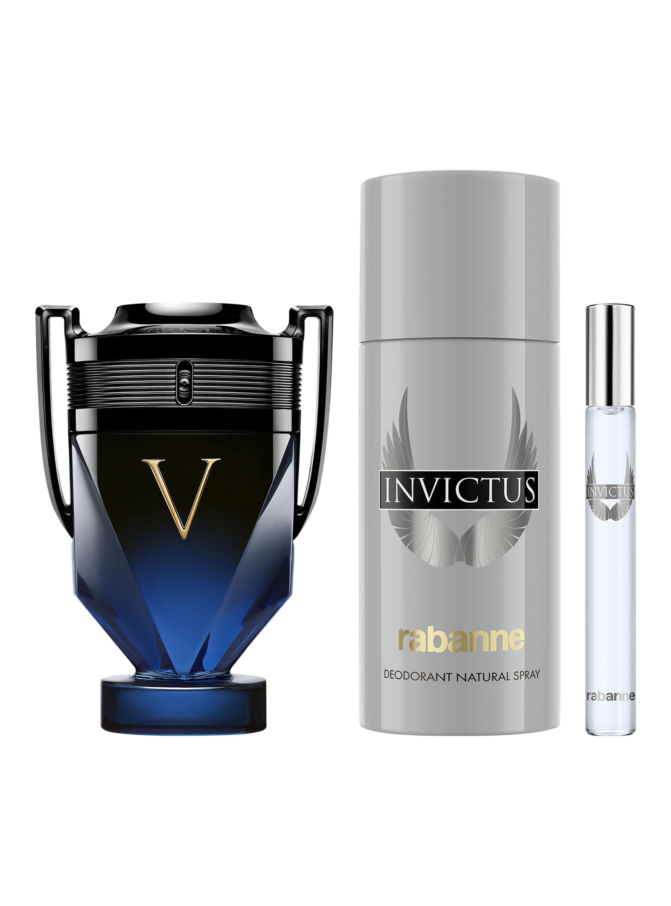 Set Perfume Invictus Victory Elixir Parfum Intense Hombre 100 ml + Desodorante 150 ml + EDT 10 ml-1