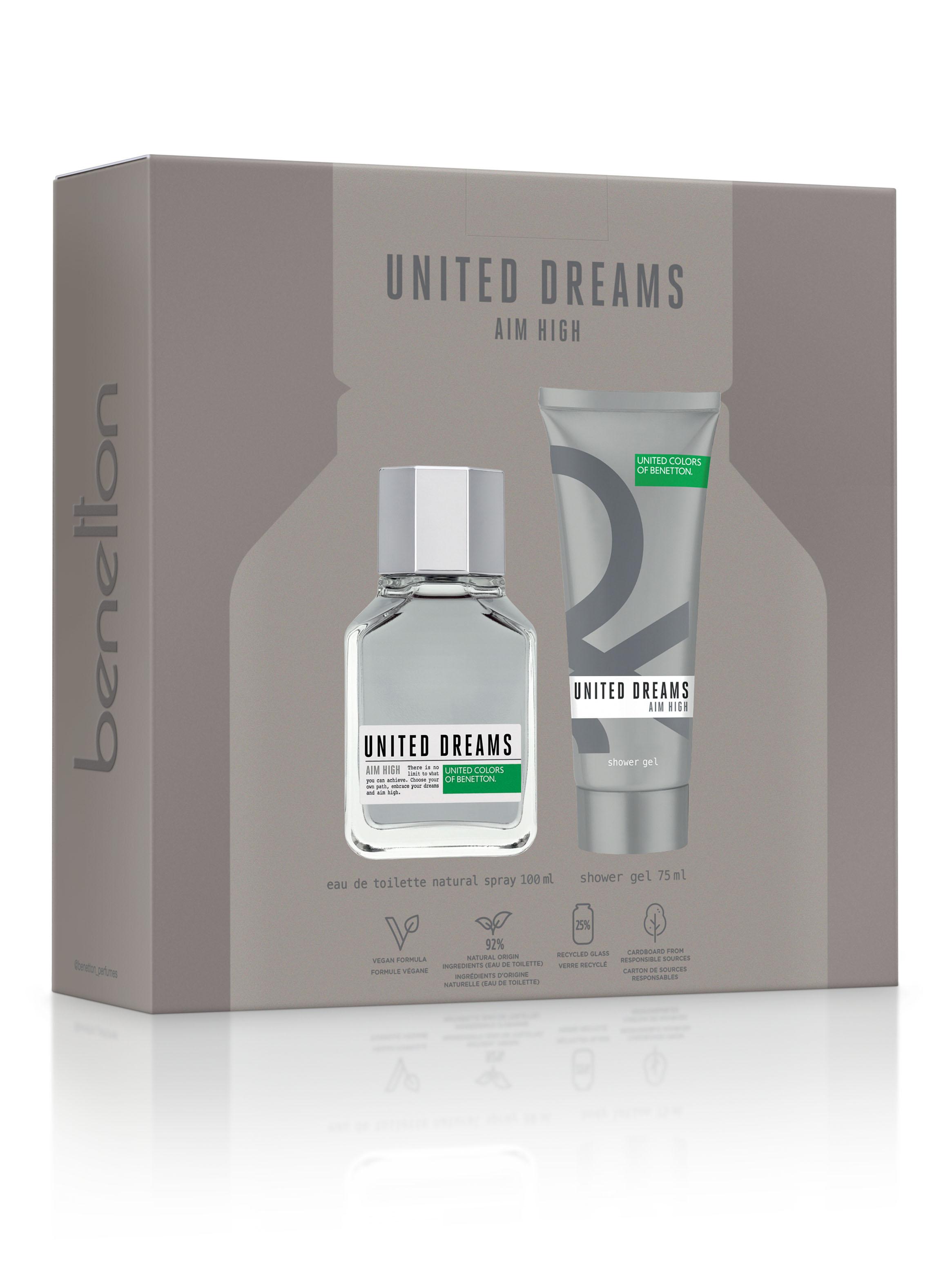Set Perfume United Colors Aim High EDT Hombre 100 ml + Gel de Baño 75 ml-1