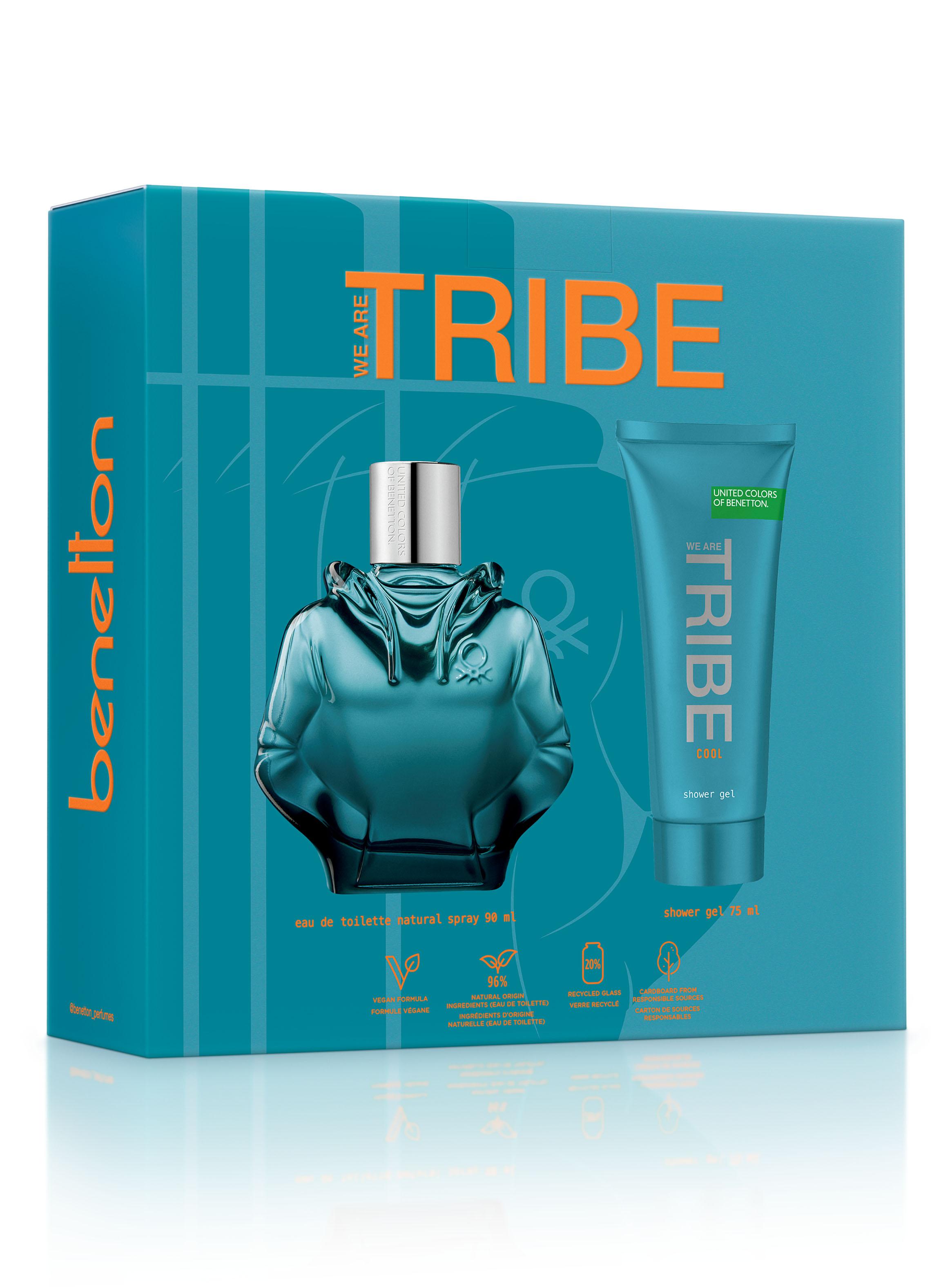 Set Perfume United Colors We are Tribe Cool EDT Hombre 90 ml + Gel de Baño 75 ml-2