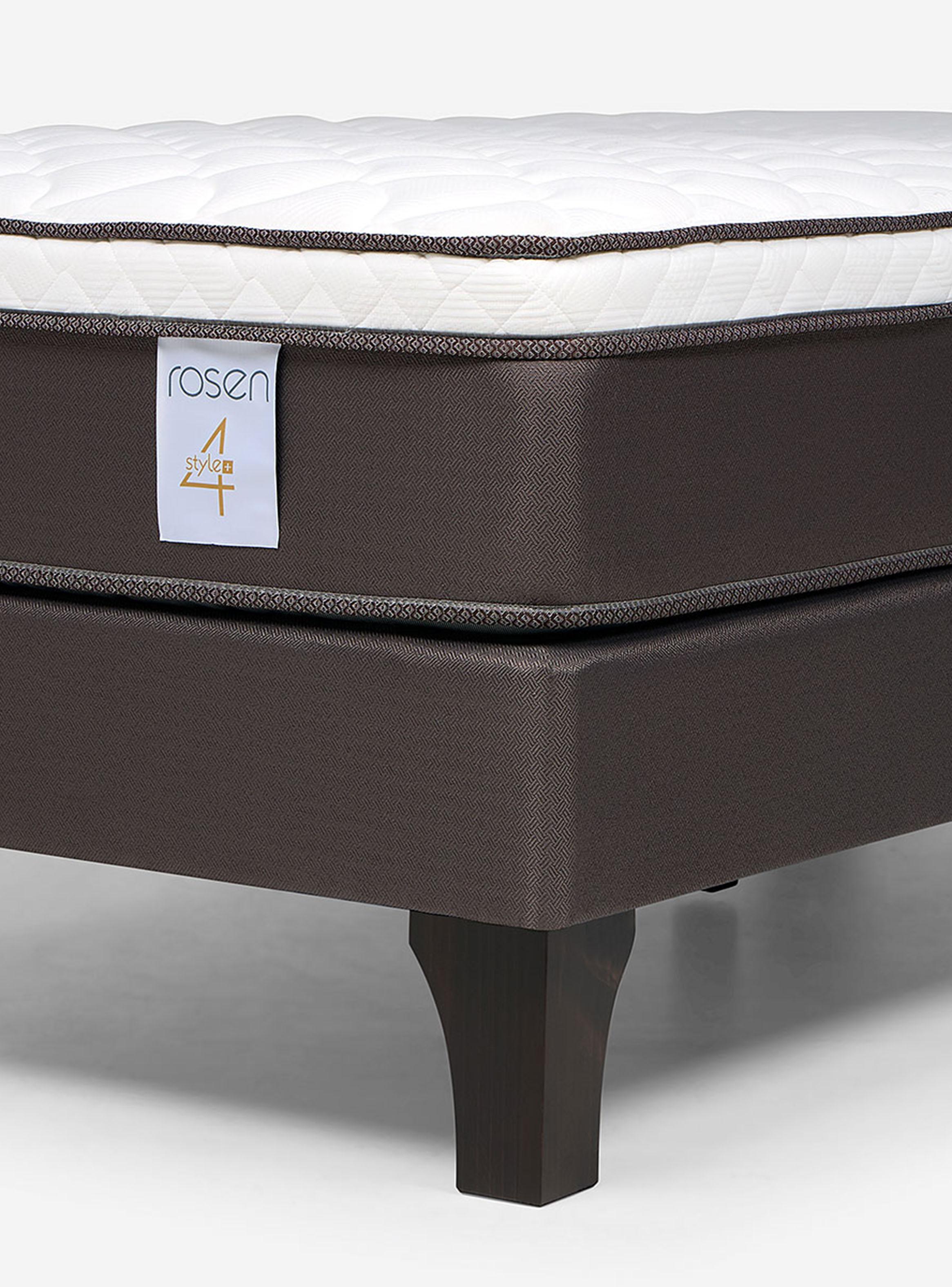 Cama Europea New Style 4 Plus 1 Plaza + Respaldo Tabor Café-3