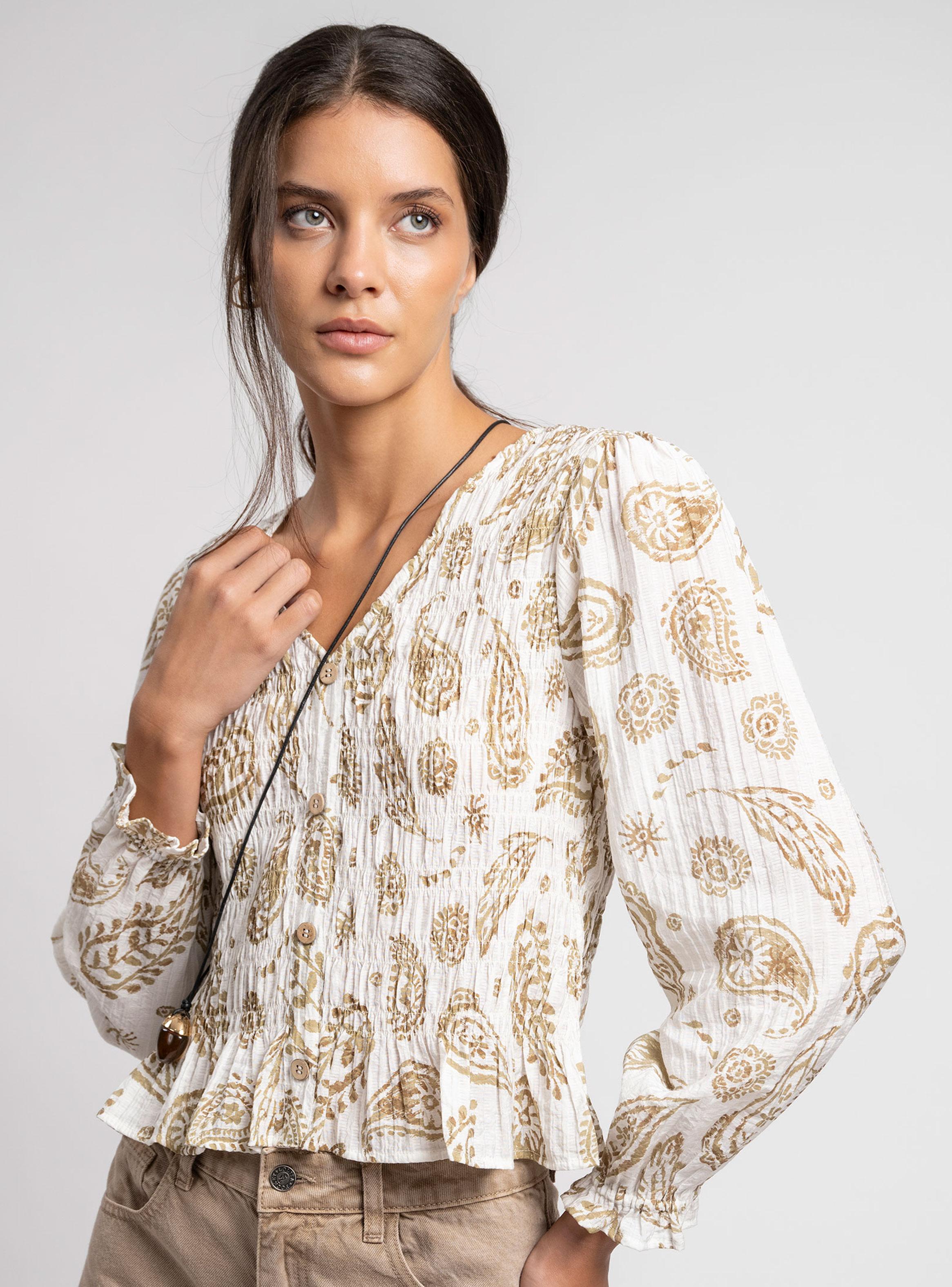 Blusa Estampada Cuerpo Elasticado-2
