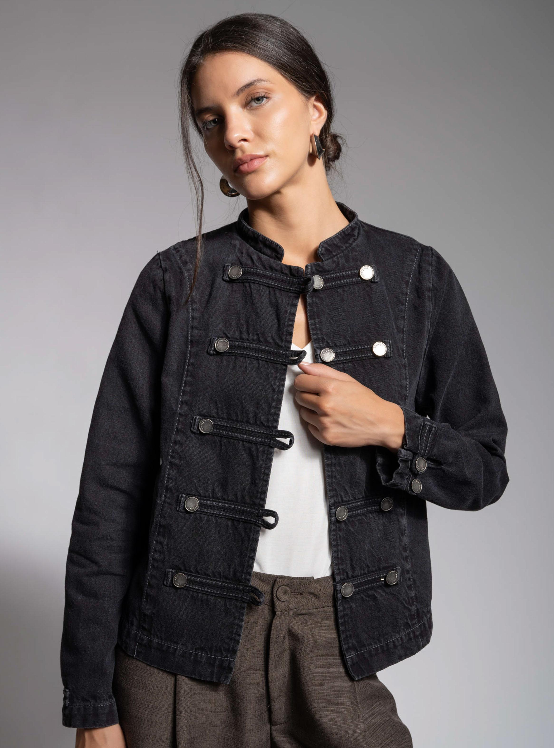 Chaqueta Militar de Denim-2