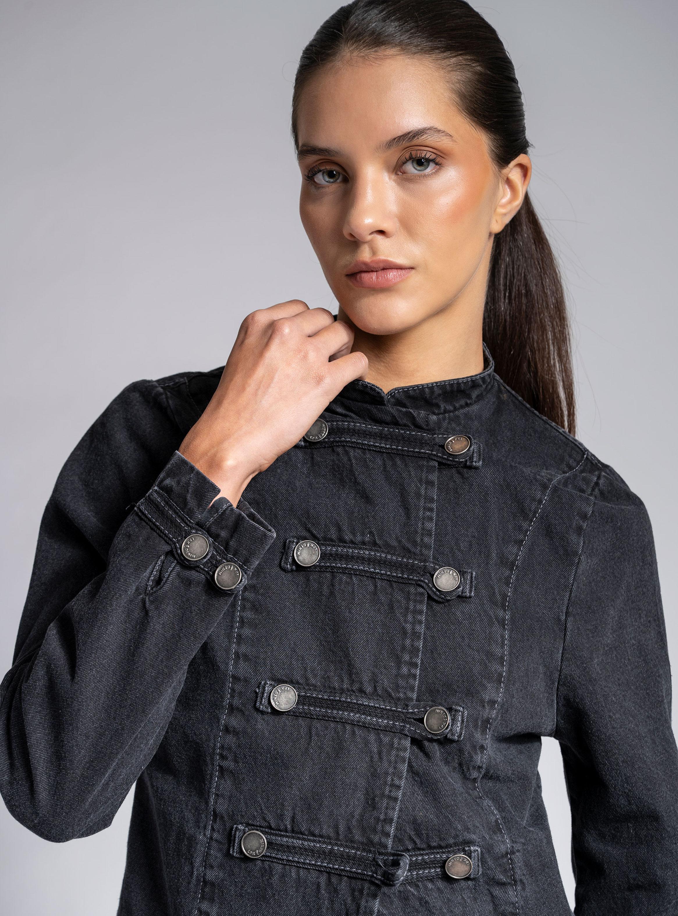 Chaqueta Militar de Denim-3
