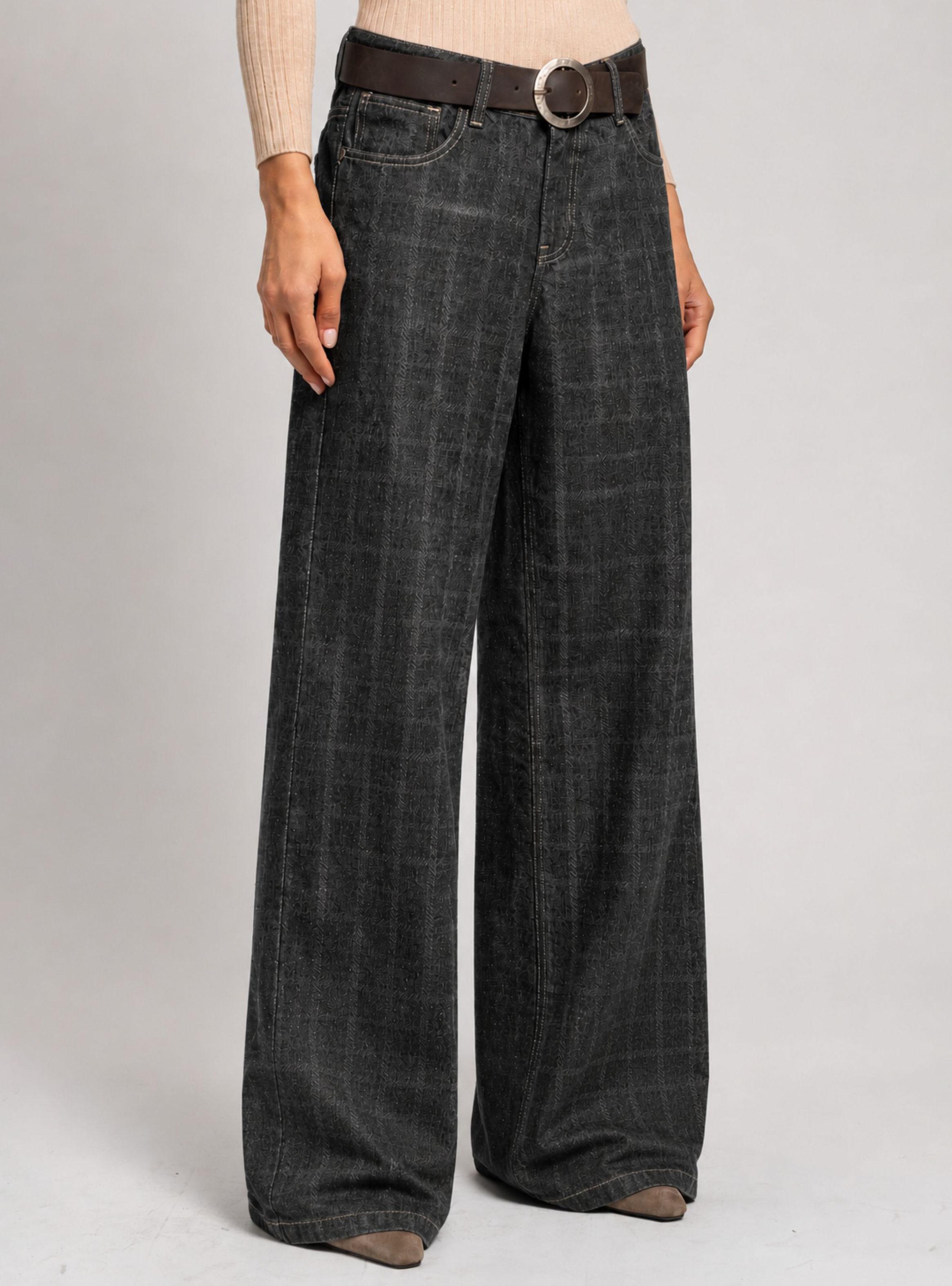 Jeans Wide Leg Checks-2