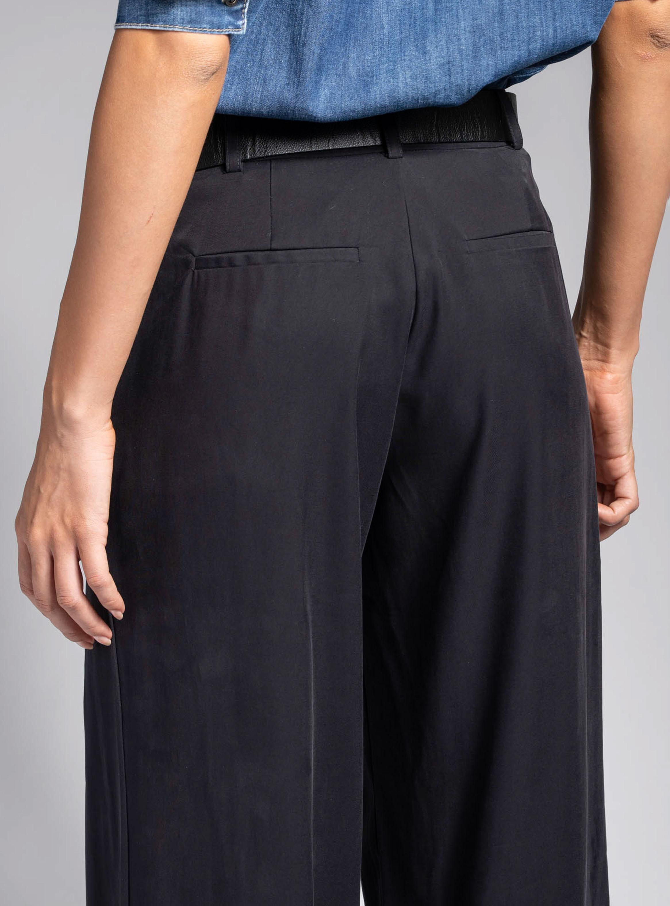 Pantalón Tencel Sastrero con Pinzas Negro-3