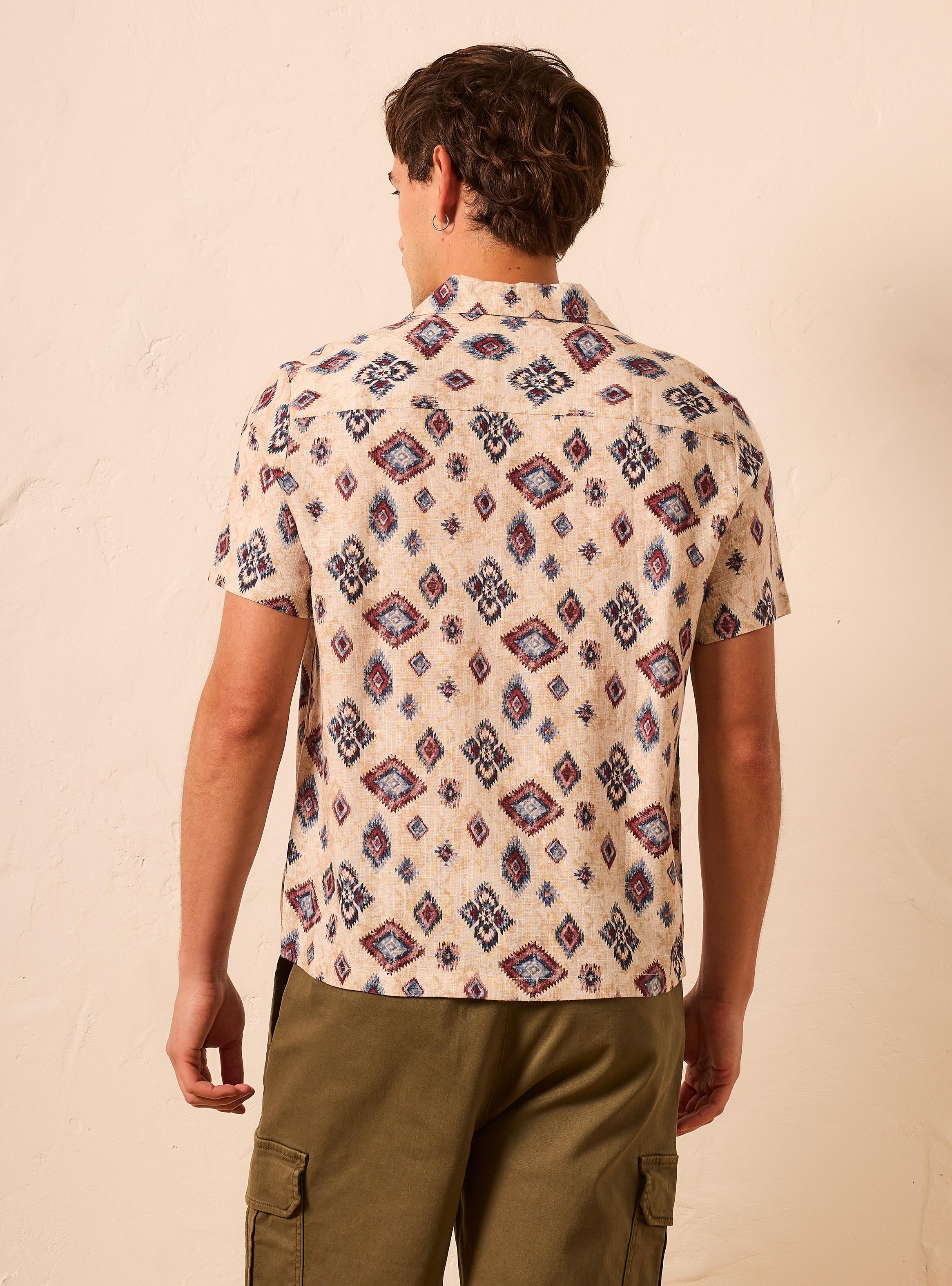 Camisa Estampado Líneas Relaxed Fit-1
