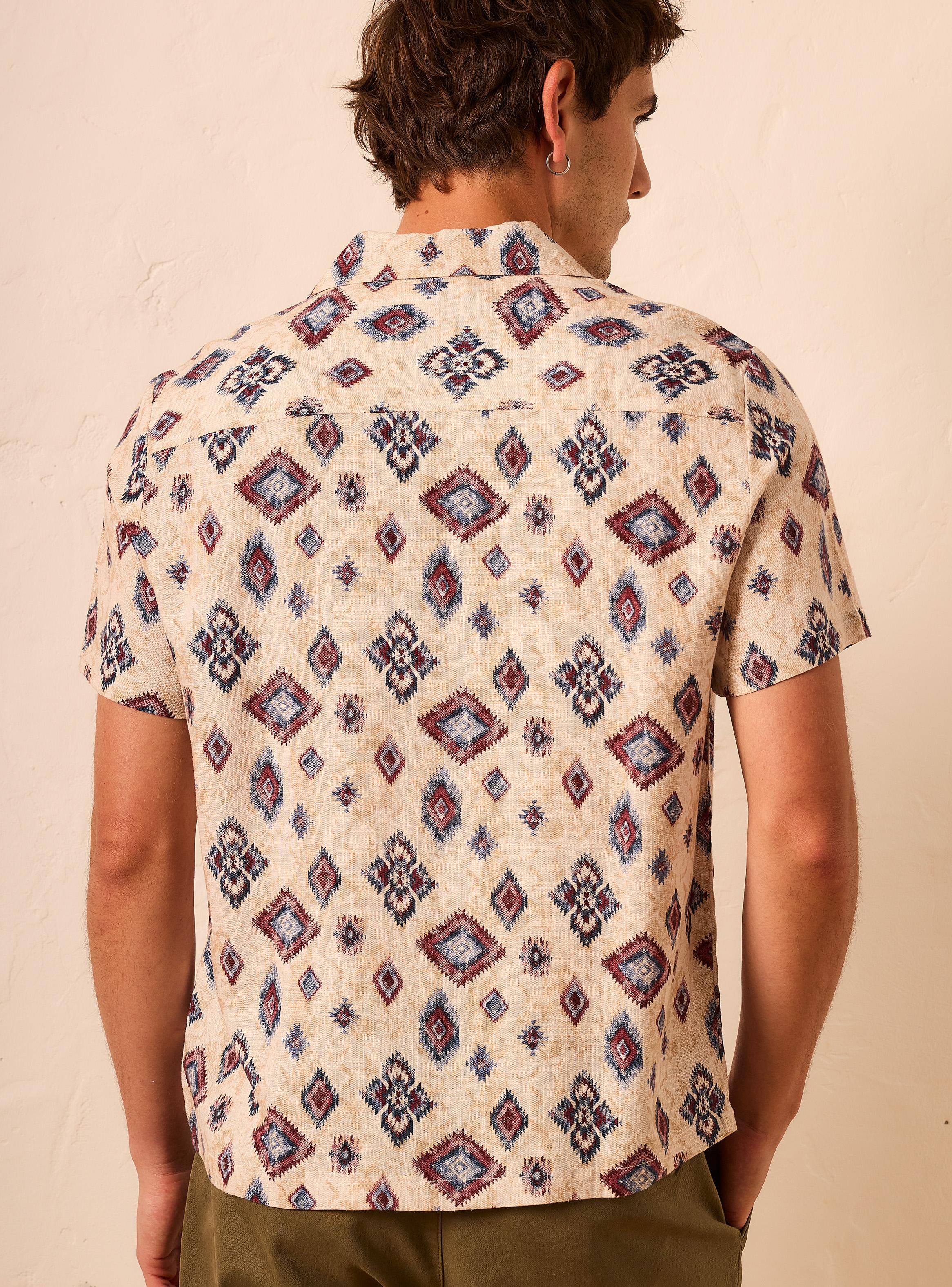 Camisa Estampado Líneas Relaxed Fit-3