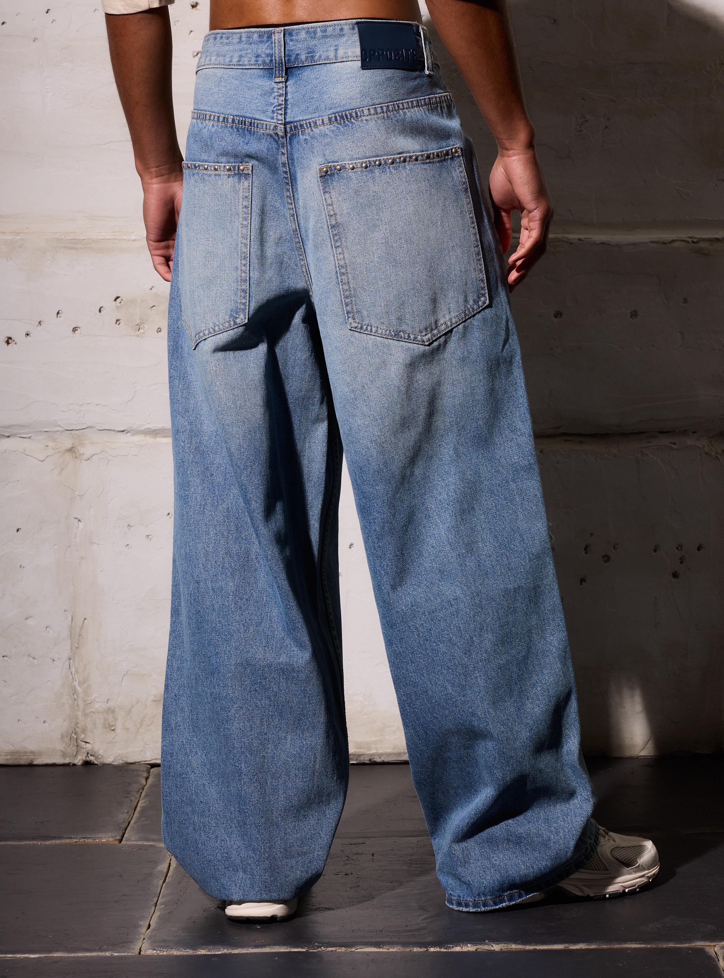 Jeans con Roturas Baggy-1