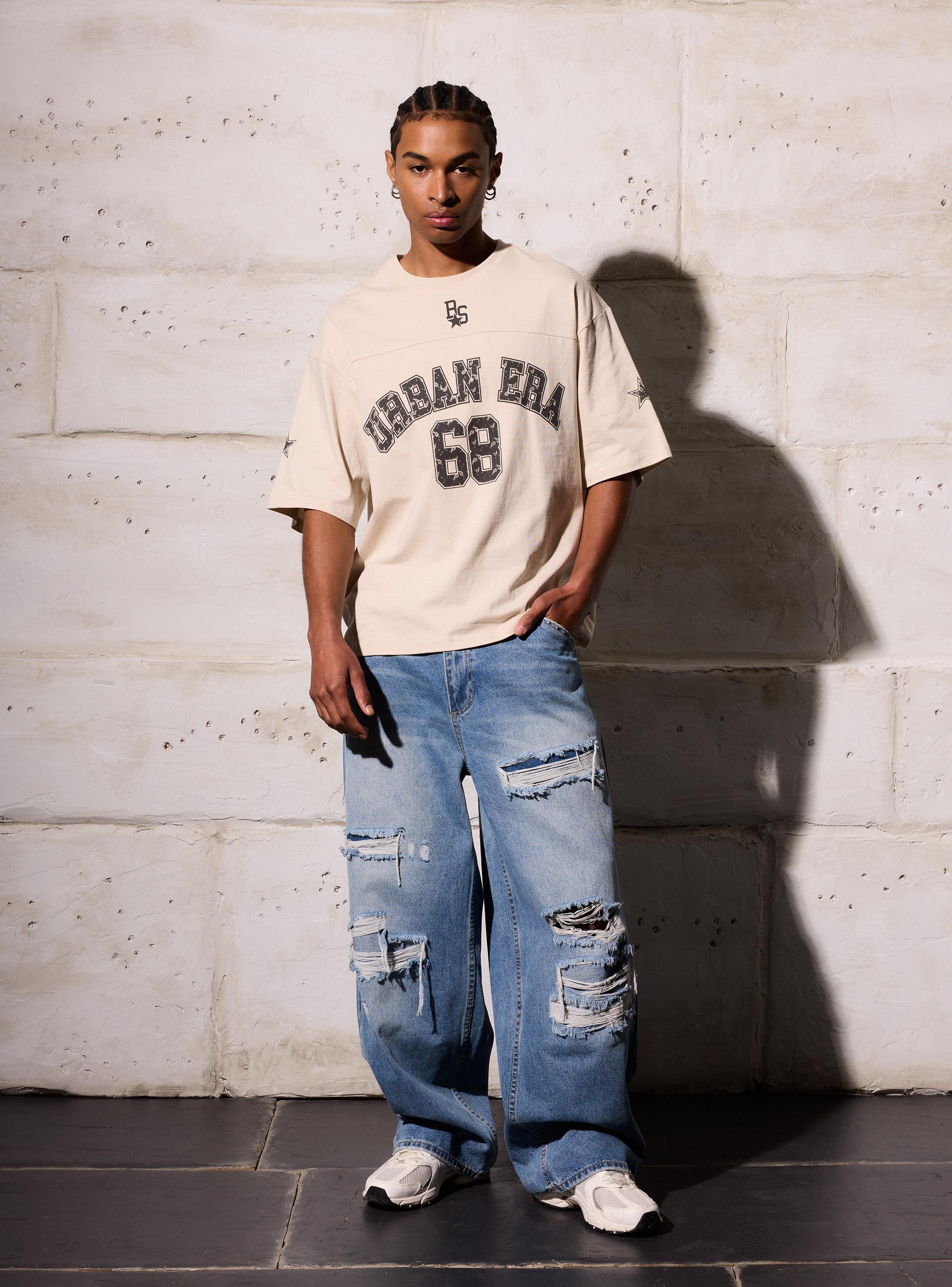 Jeans con Roturas Baggy-4