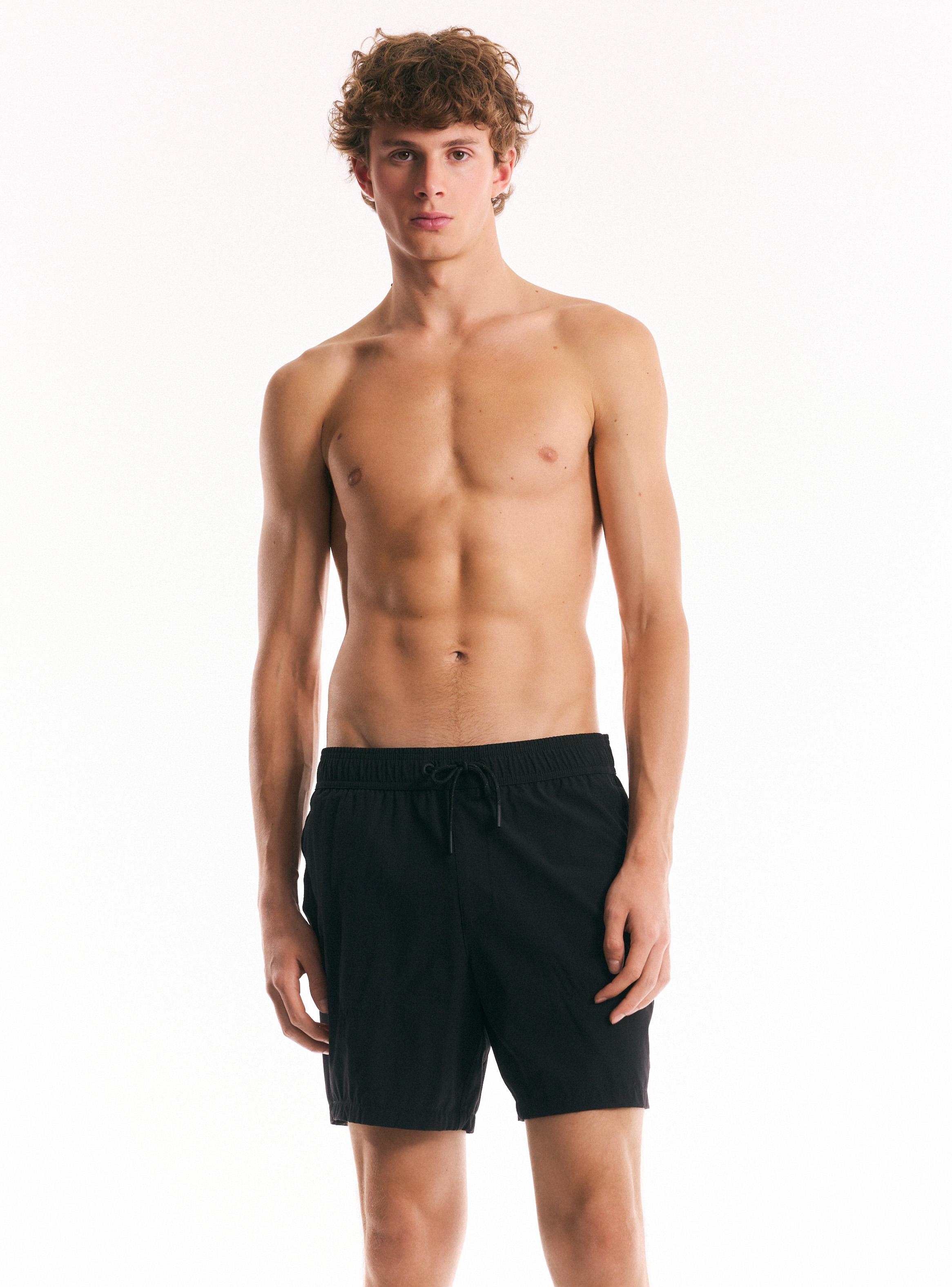 Traje de Baño con Bolsillo Cordón Ajustable-0