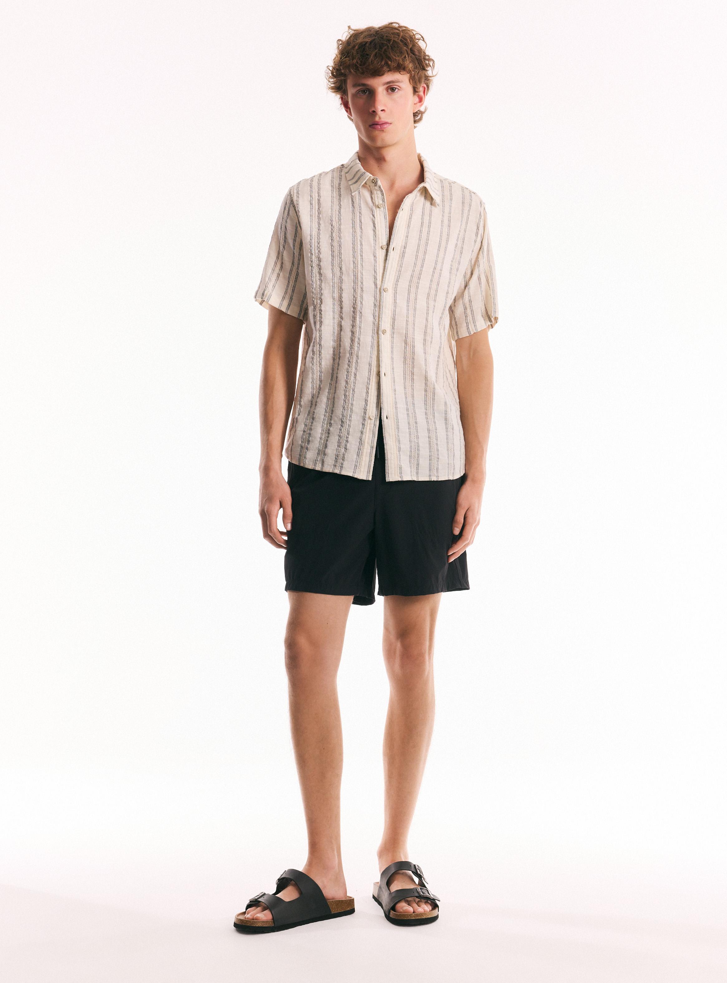 Traje de Baño con Bolsillo Cordón Ajustable-4