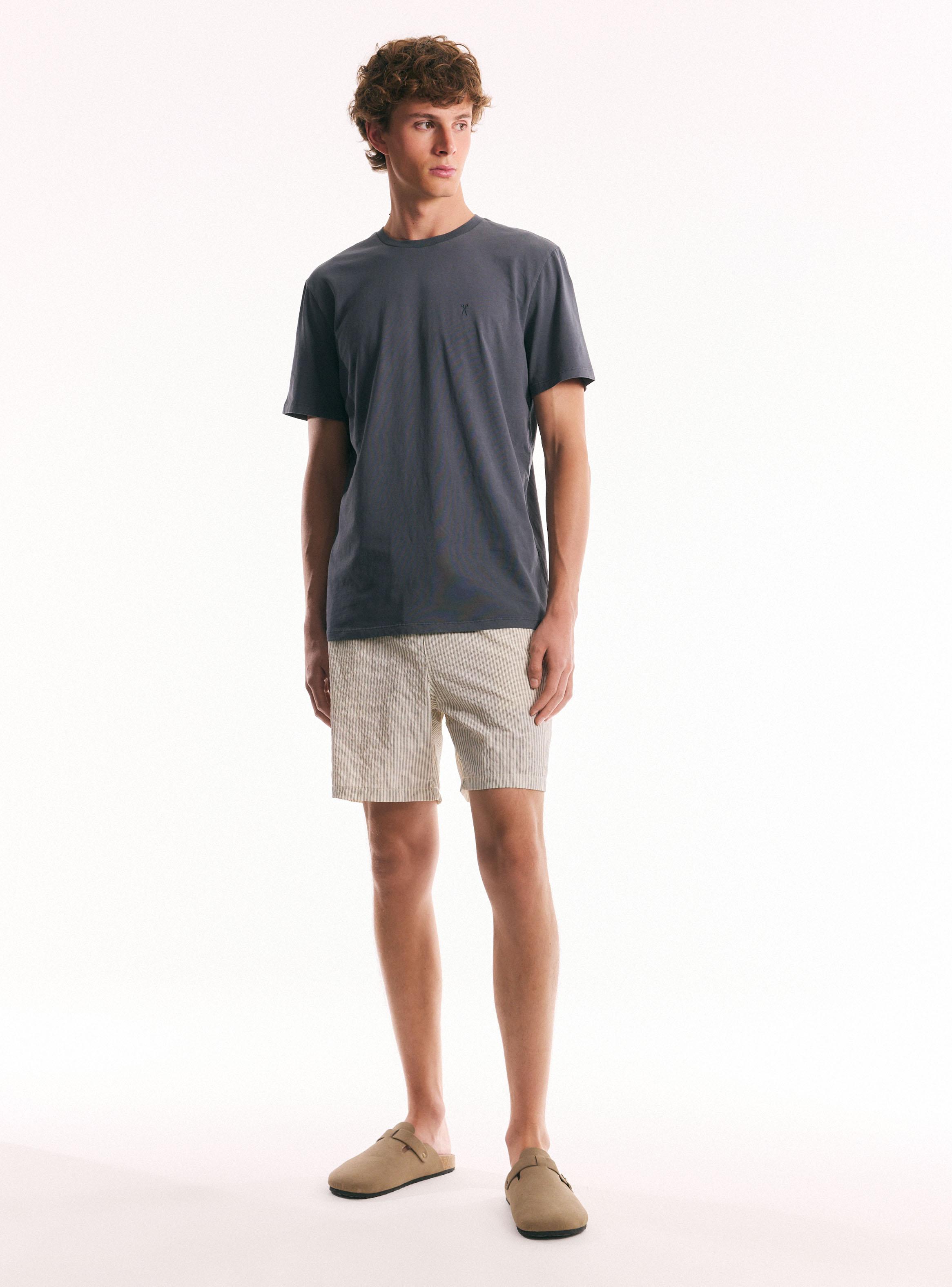Traje de Baño con Rayas Cordón Ajustable-4