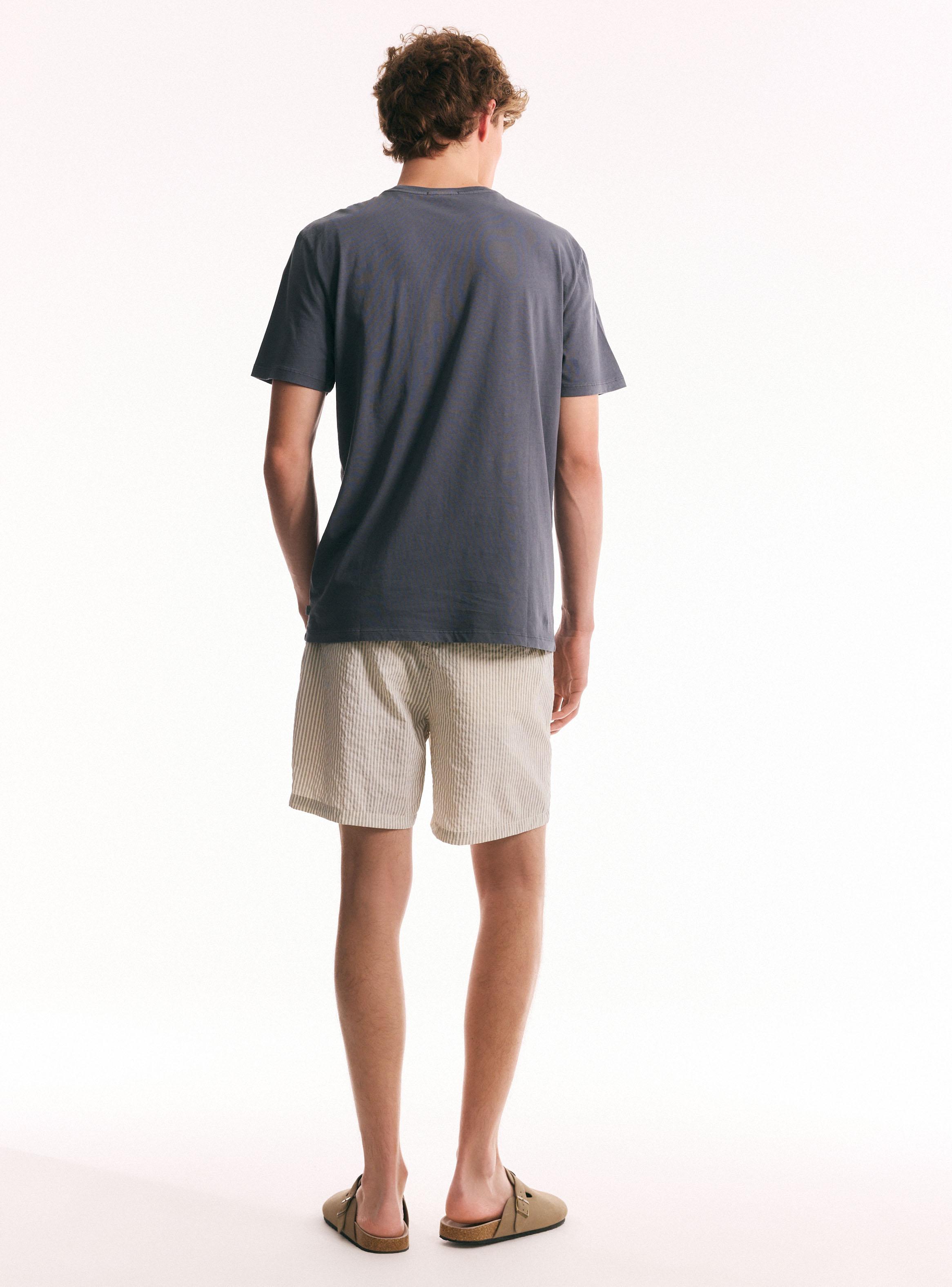 Traje de Baño con Rayas Cordón Ajustable-5