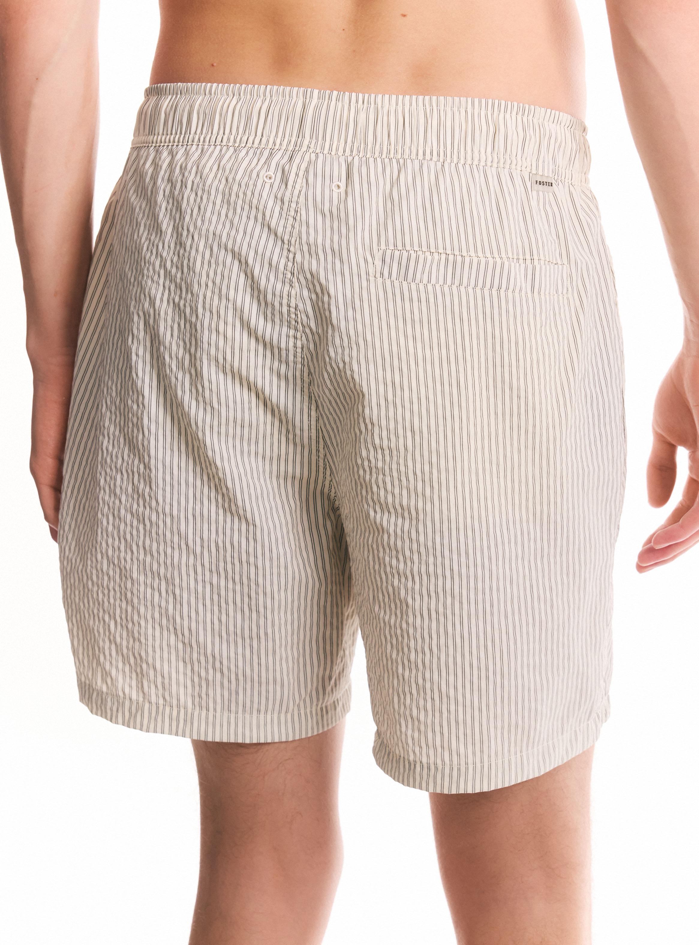 Traje de Baño con Rayas Cordón Ajustable-3
