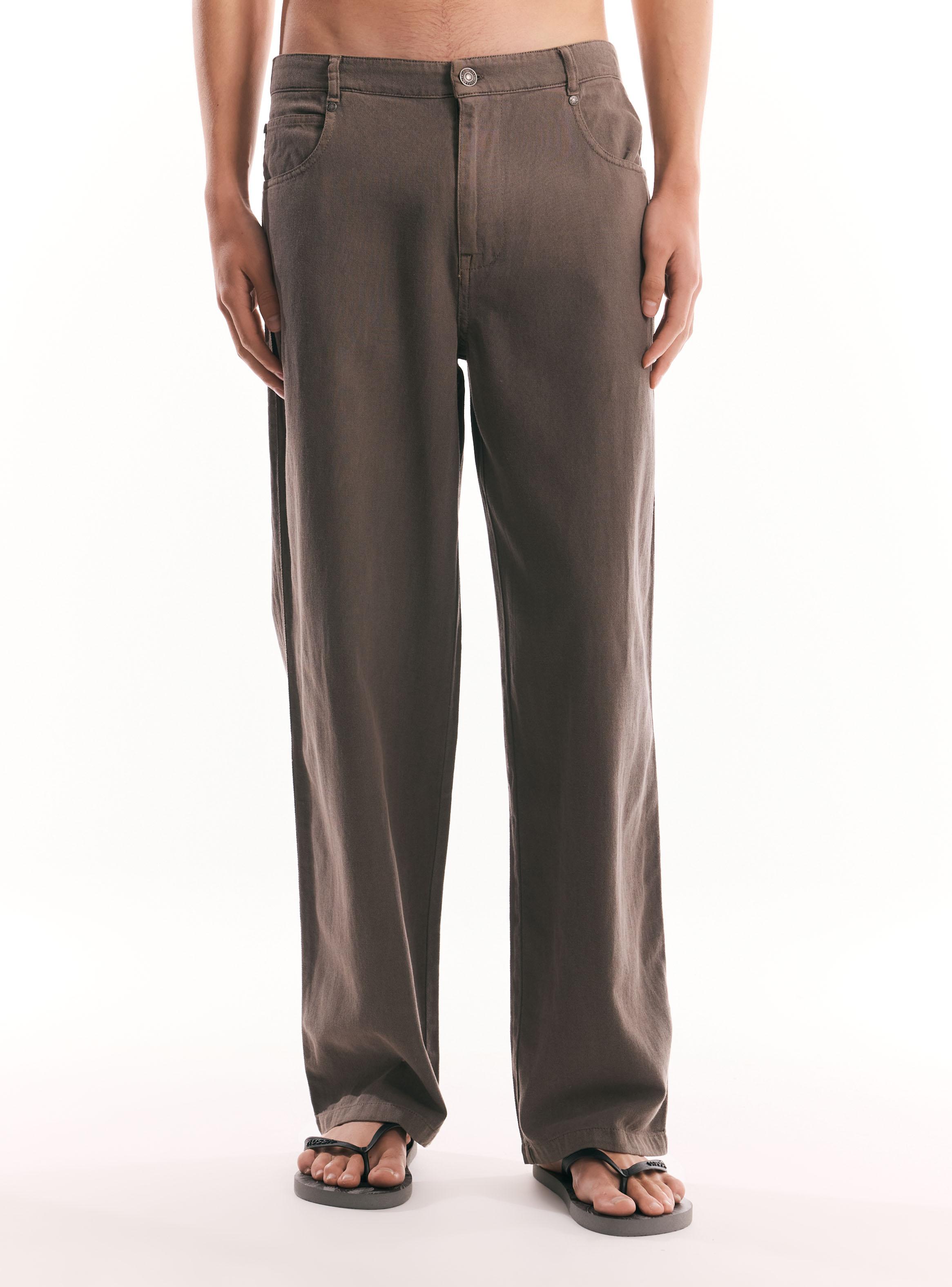 Pantalón Slim Mezcla de Lino-0