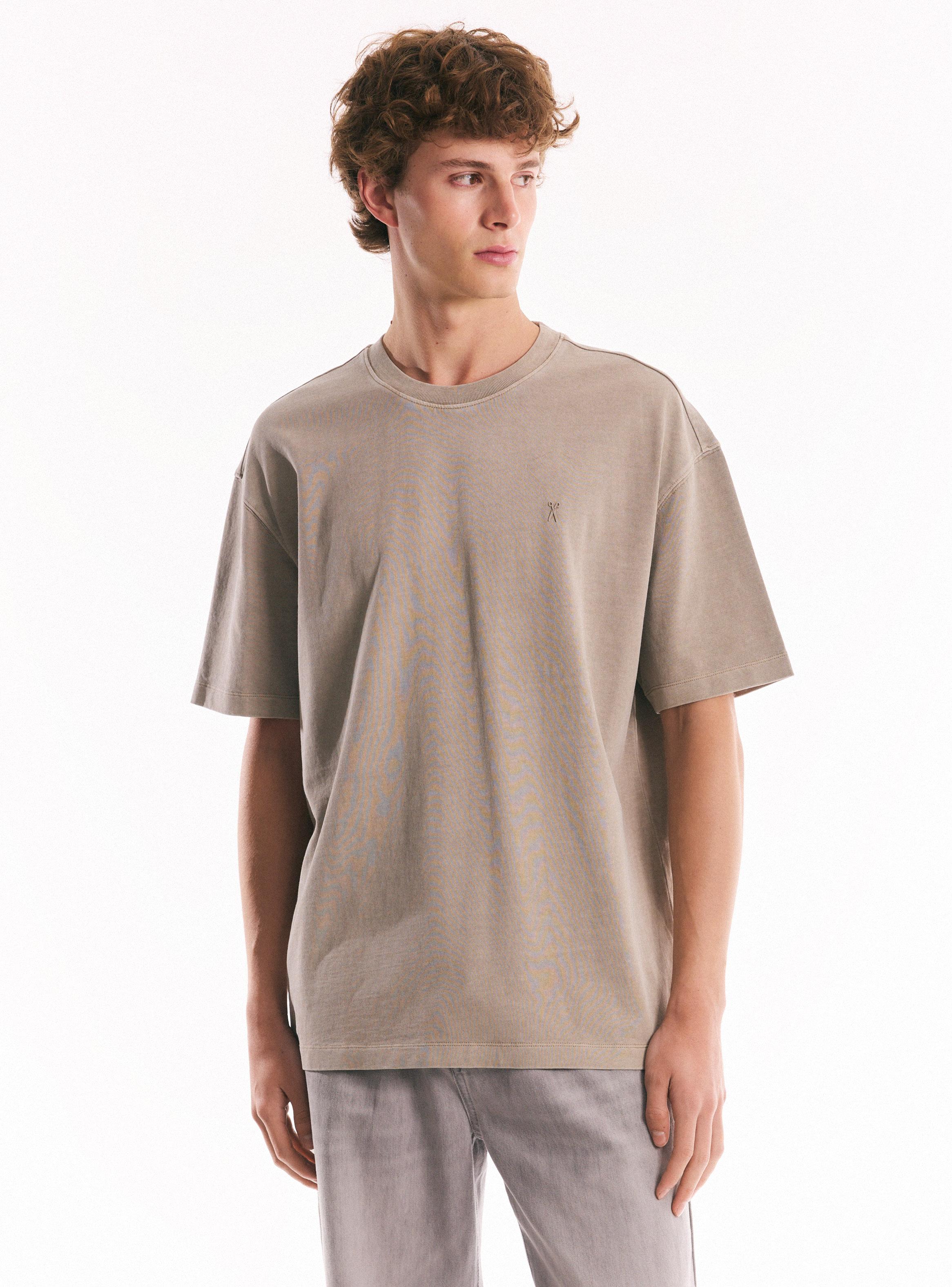 Polera Oversize Lavada Gruesa-0