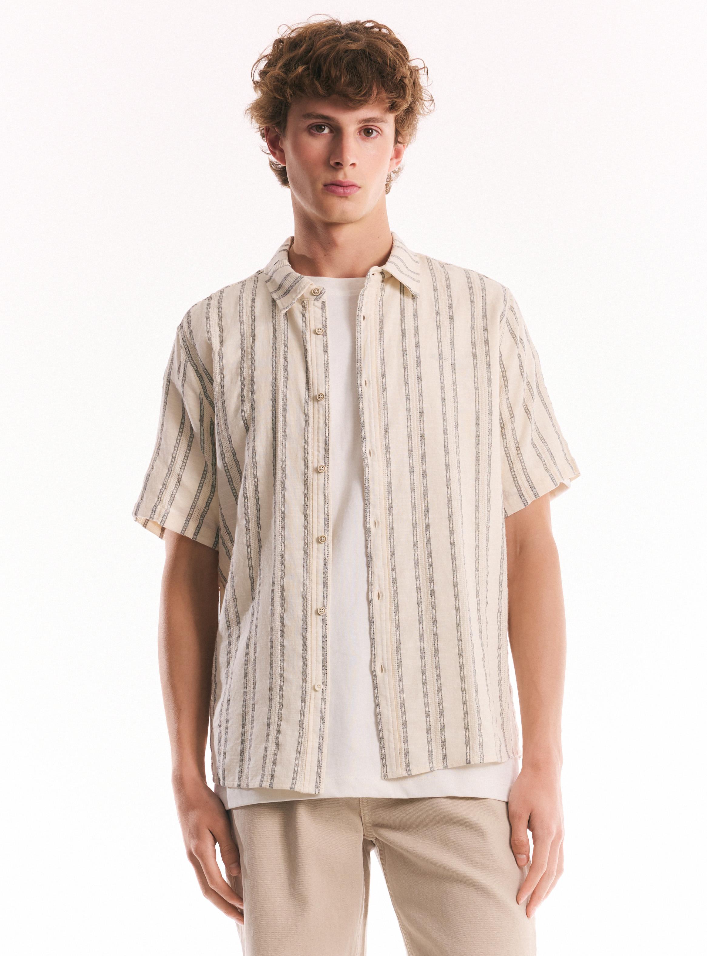 Camisa Algodón con Manga Corta-0