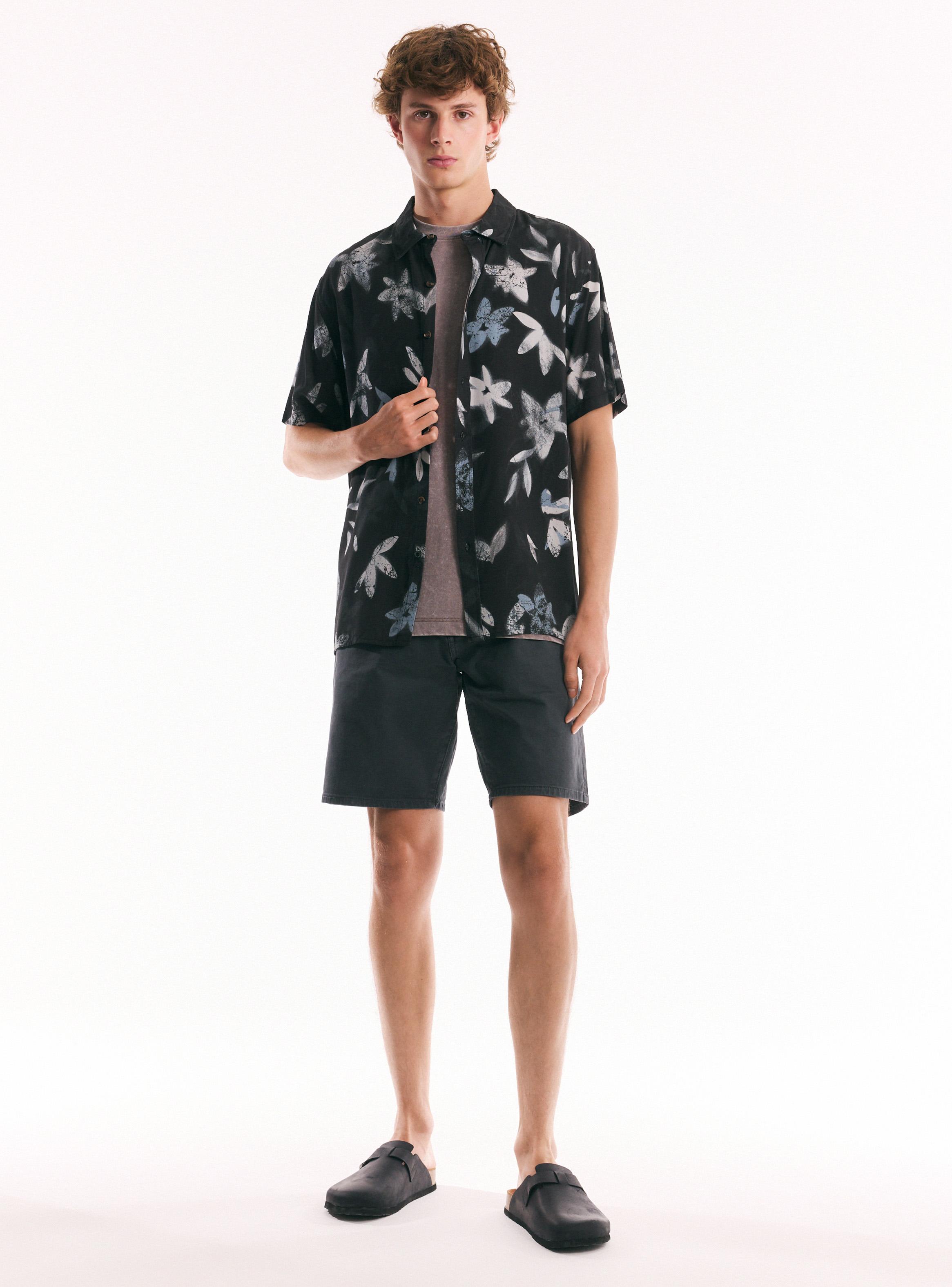 Camisa en Viscosa Estampada-4