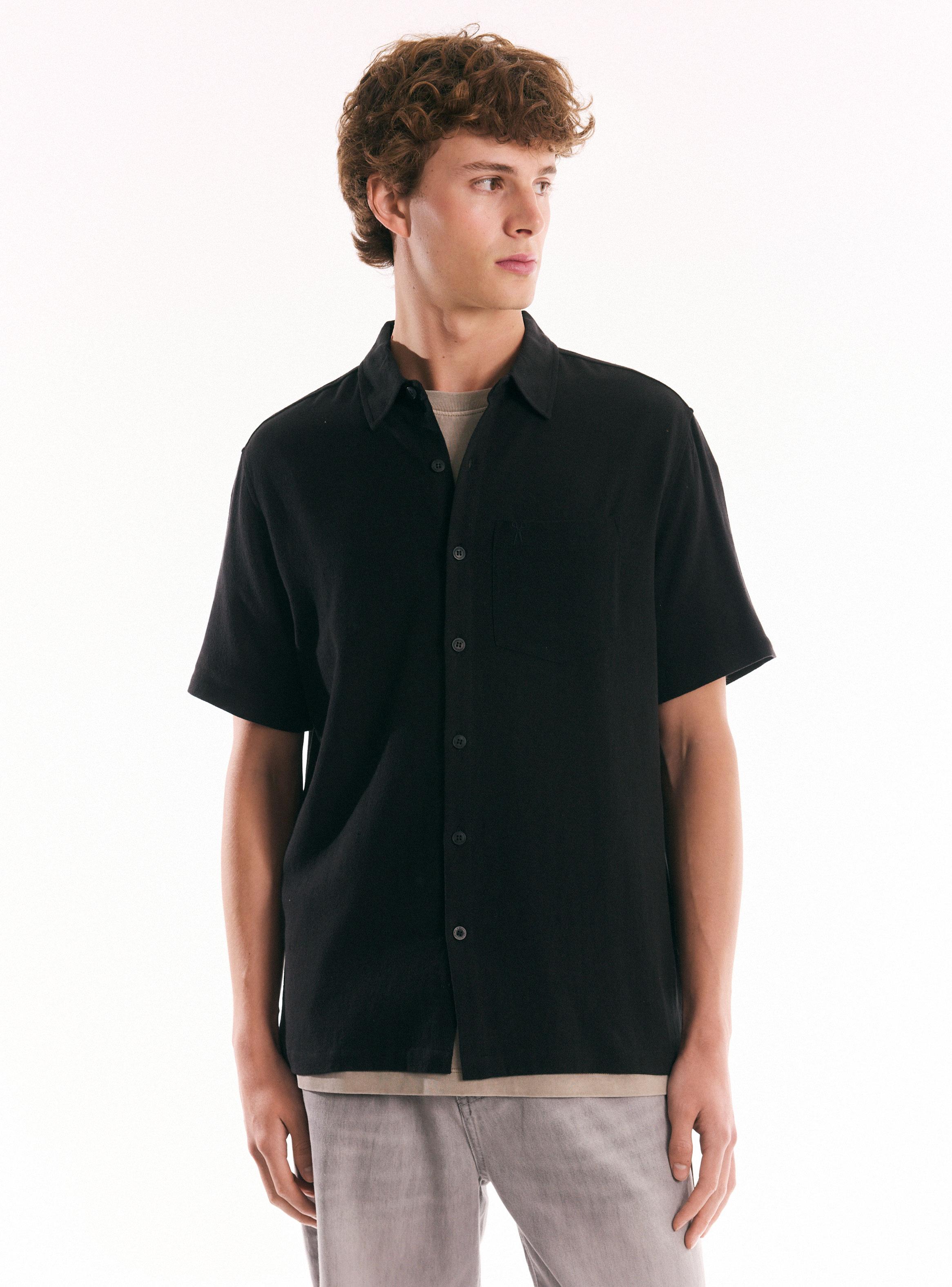 Camisa Relajada Lino-Viscosa-0