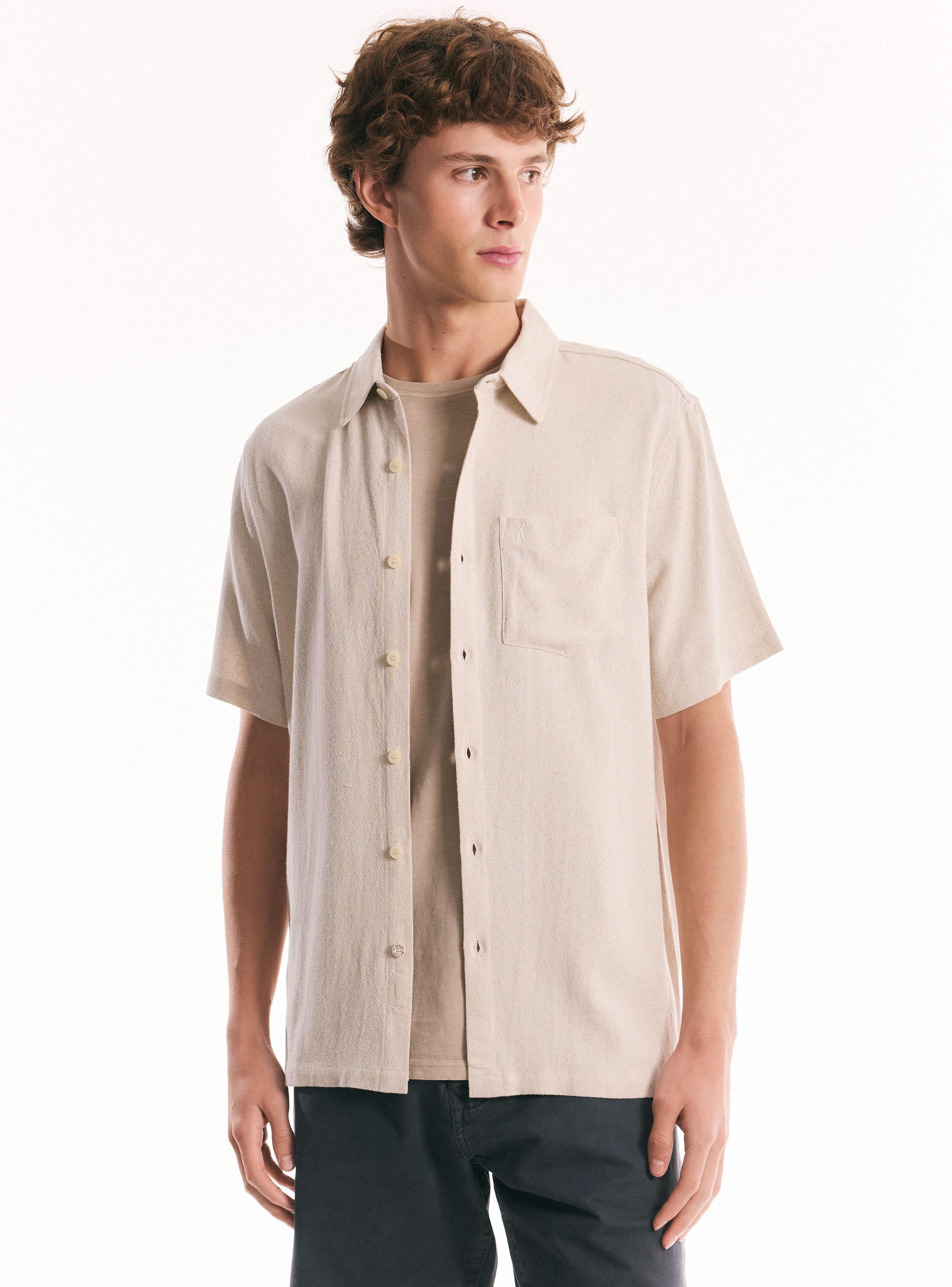 Camisa Relajada Lino-Viscosa-0