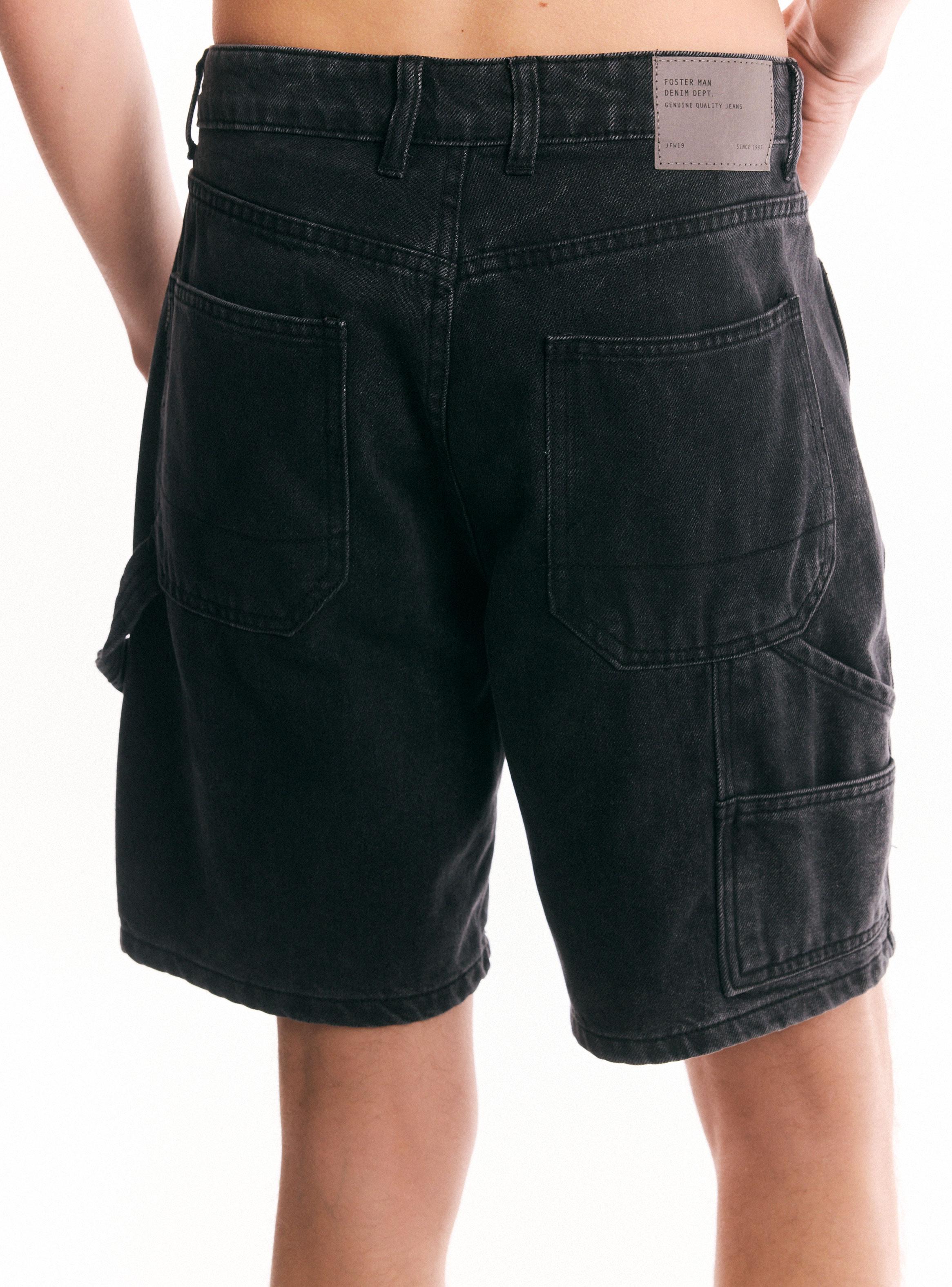 Bermuda Jeans Carpintero Relajado-3