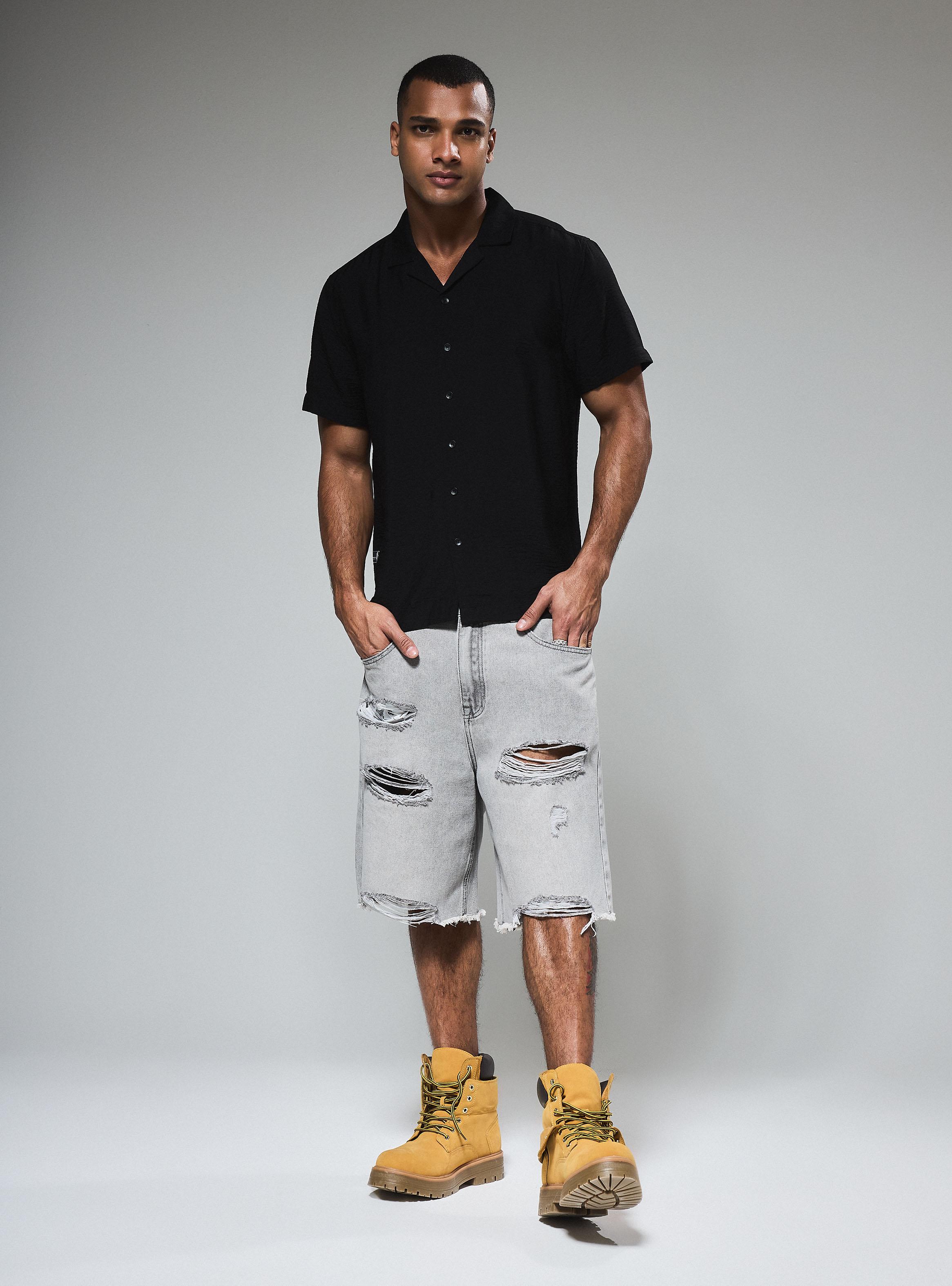 Camisa Texturada Relaxed Fit-4
