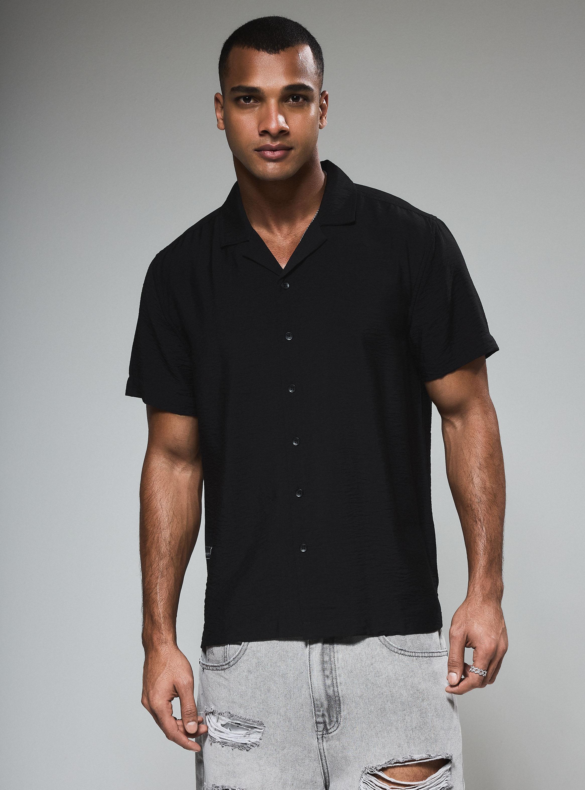 Camisa Texturada Relaxed Fit-0