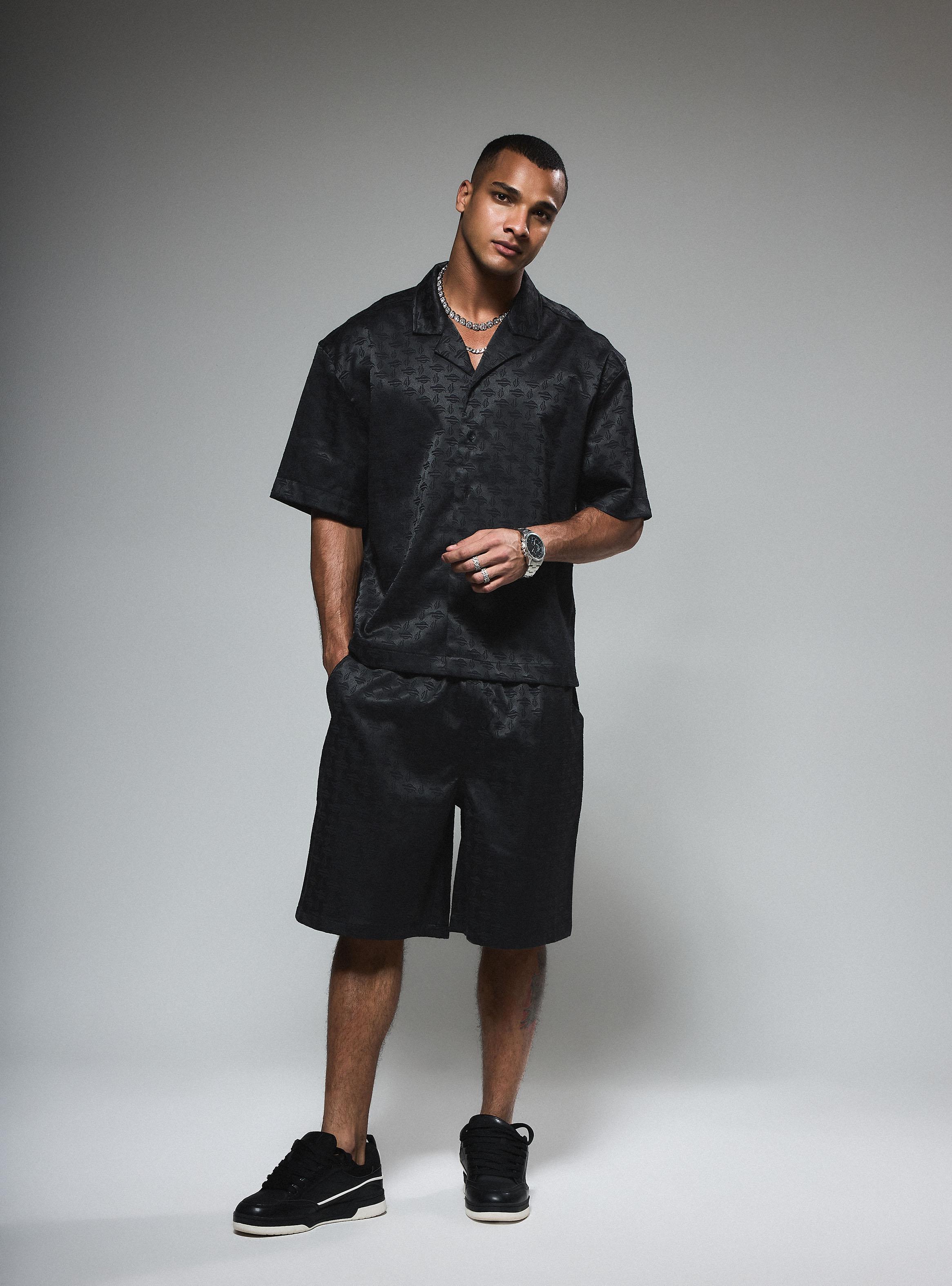 Camisa Jacquard Satinado Regular Fit-4
