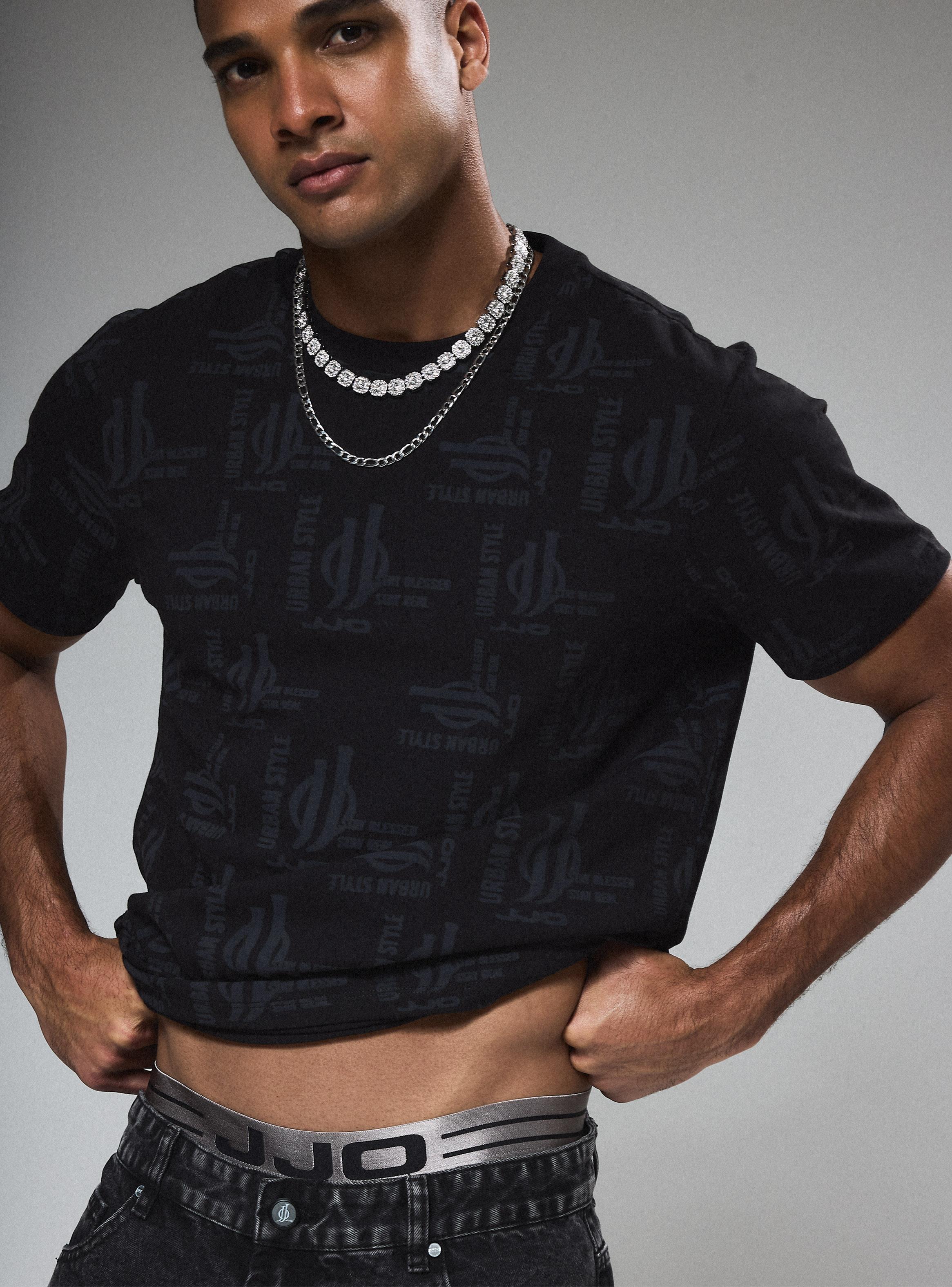 Polera Estampado Texto Difuso-2