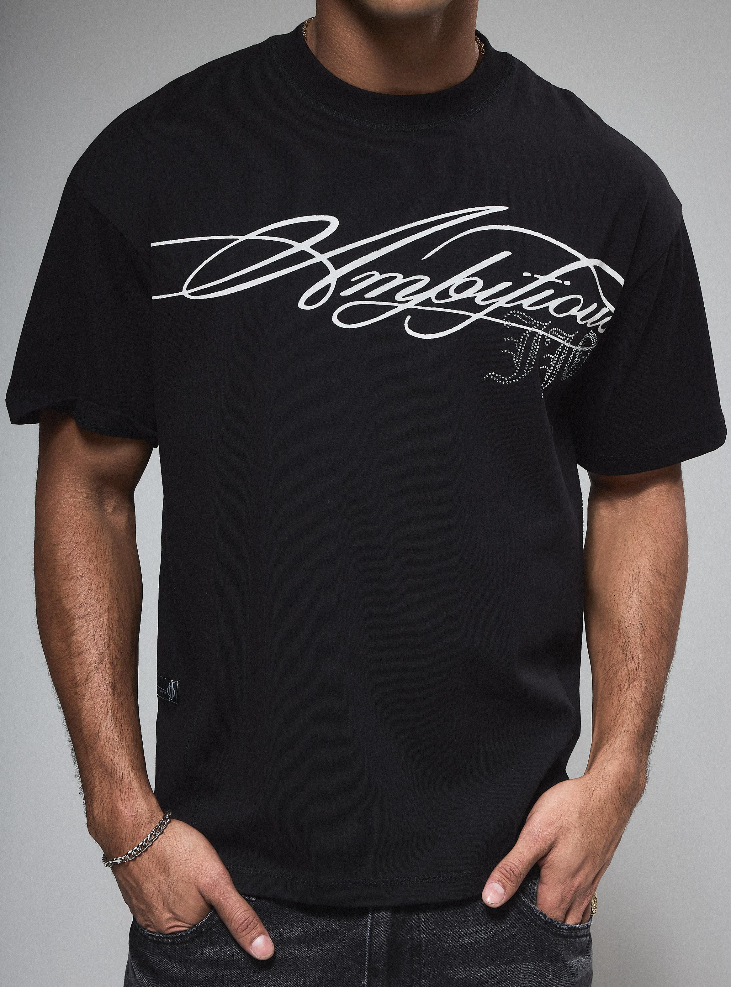 Polera Estampado Texto Frontal Manga Corta-3