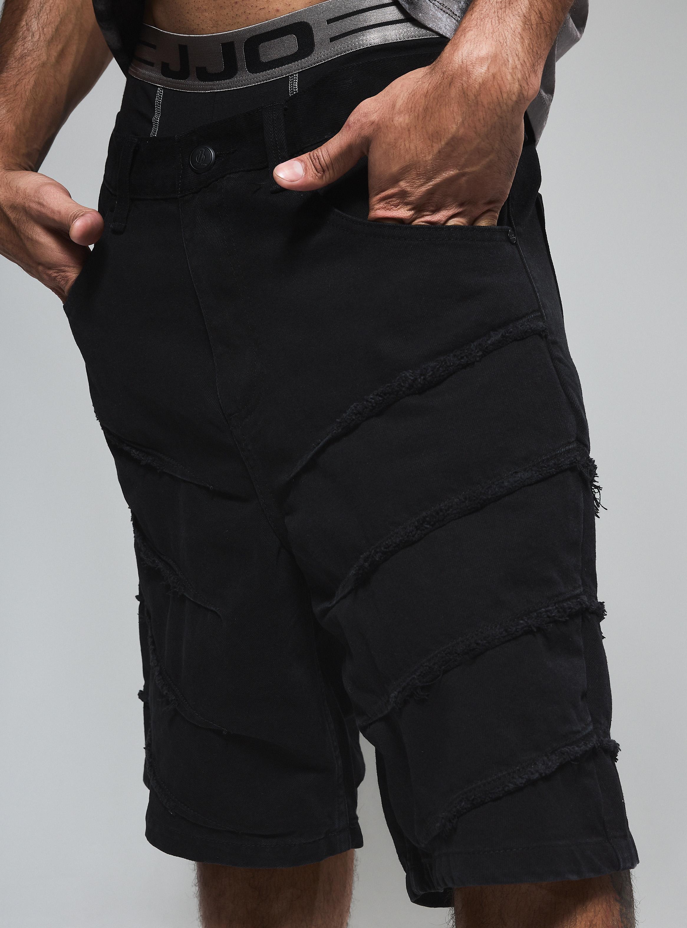 Short Pinza Deshilachado Relaxed Fit Medio-2