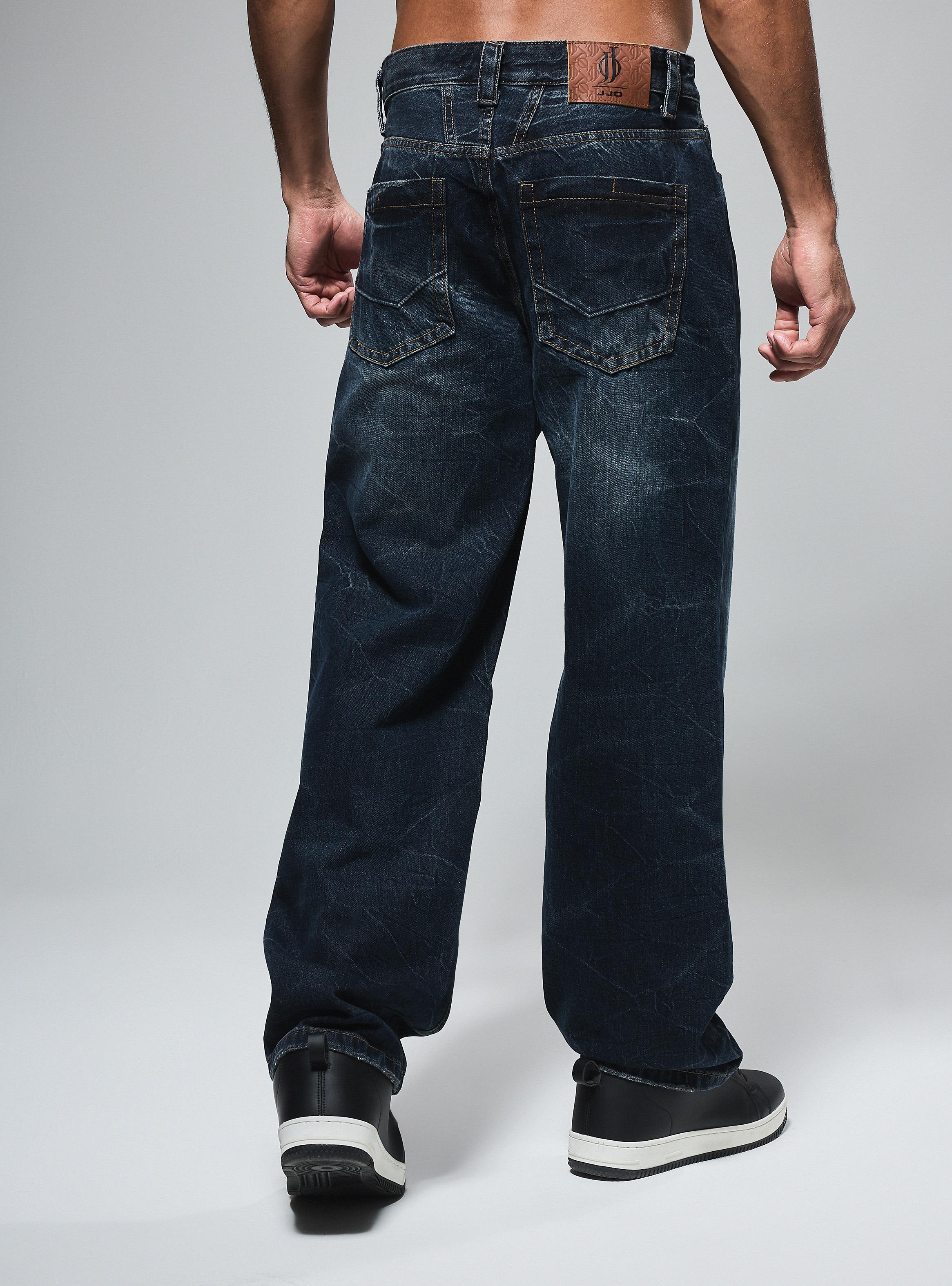 Jeans Relaxed Lavado Craquelado Relaxed Fit-1