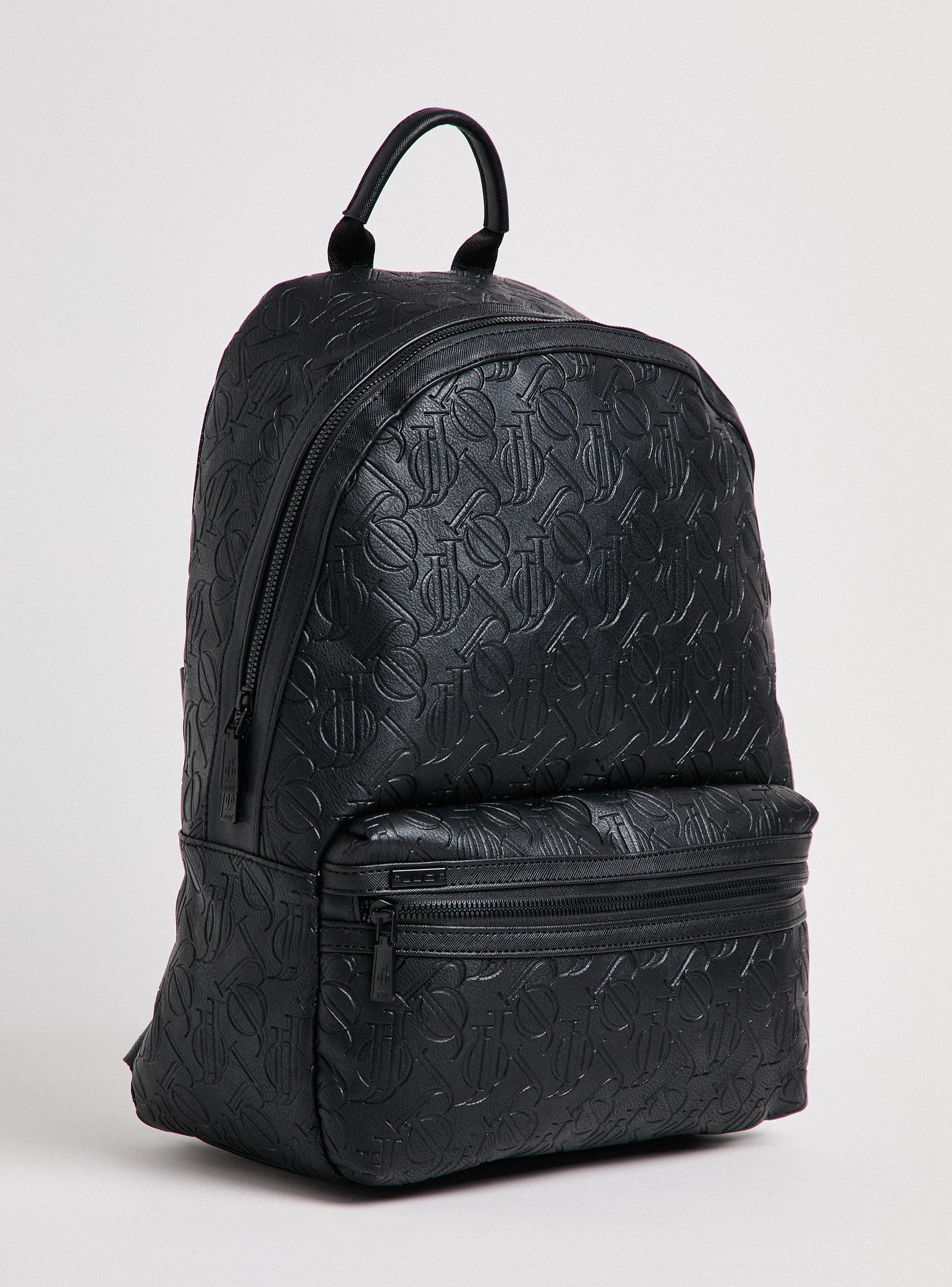 Bolso Mochila Logo Texturado-2