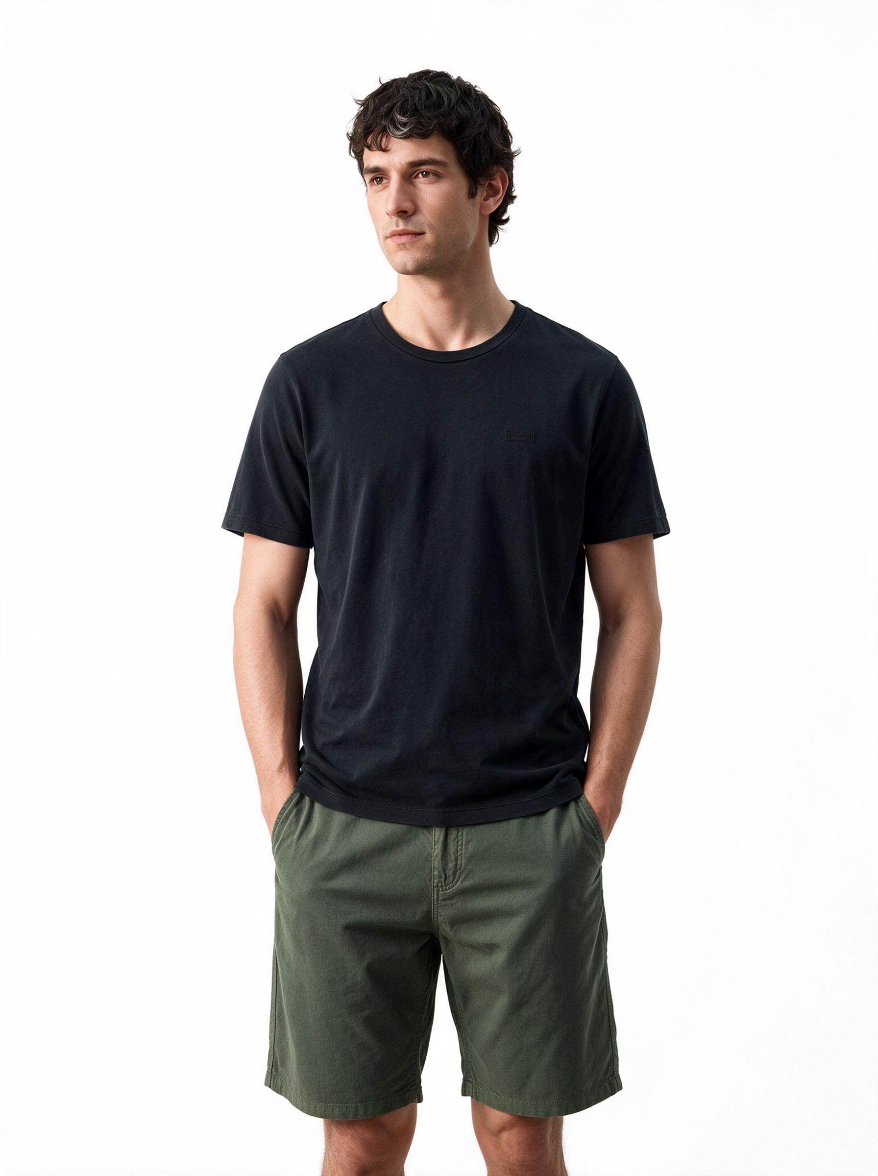 Polera Efecto Lavado y Desgastado Suave-0