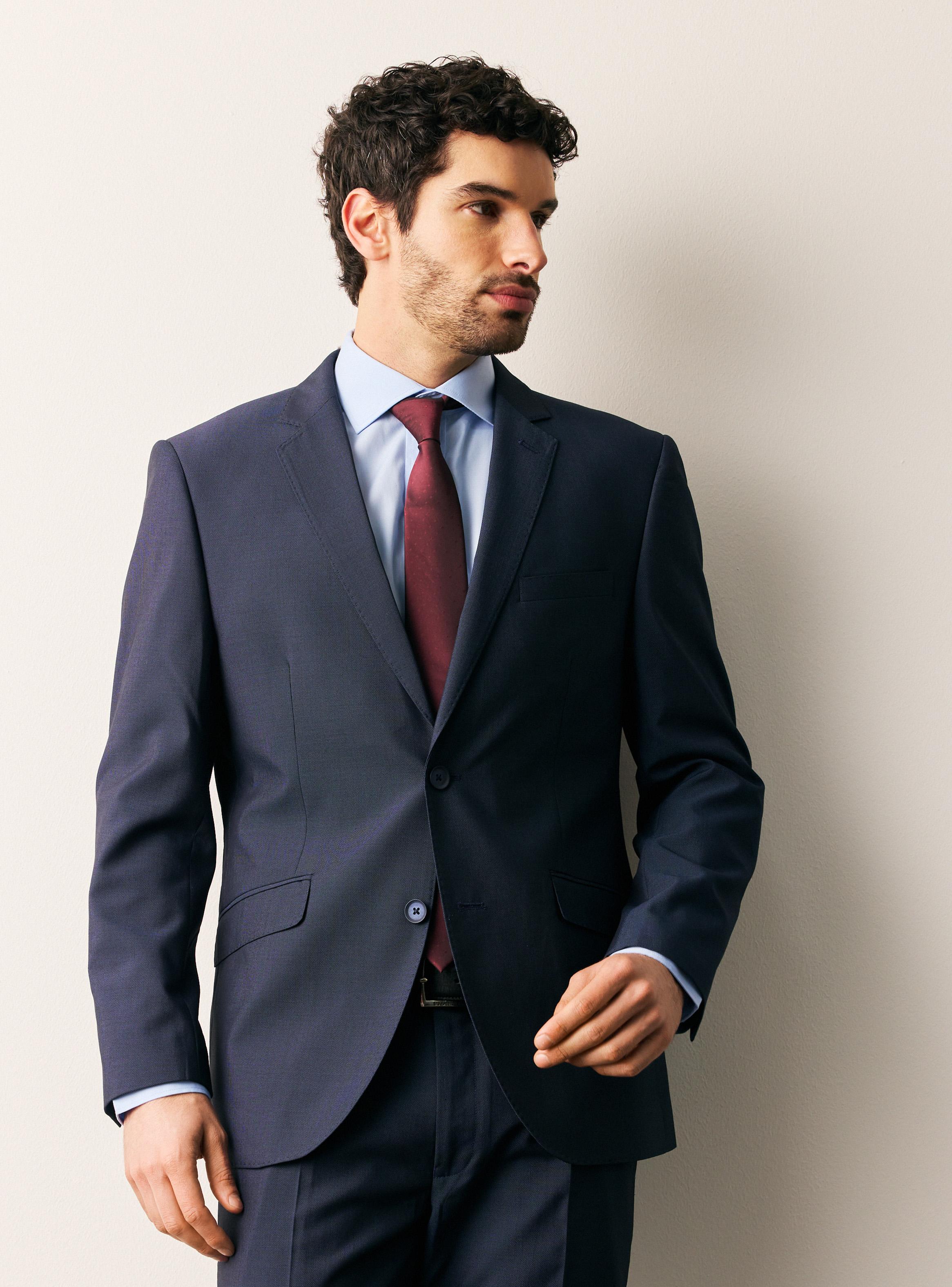 Traje Slim Fit Microtextura-0