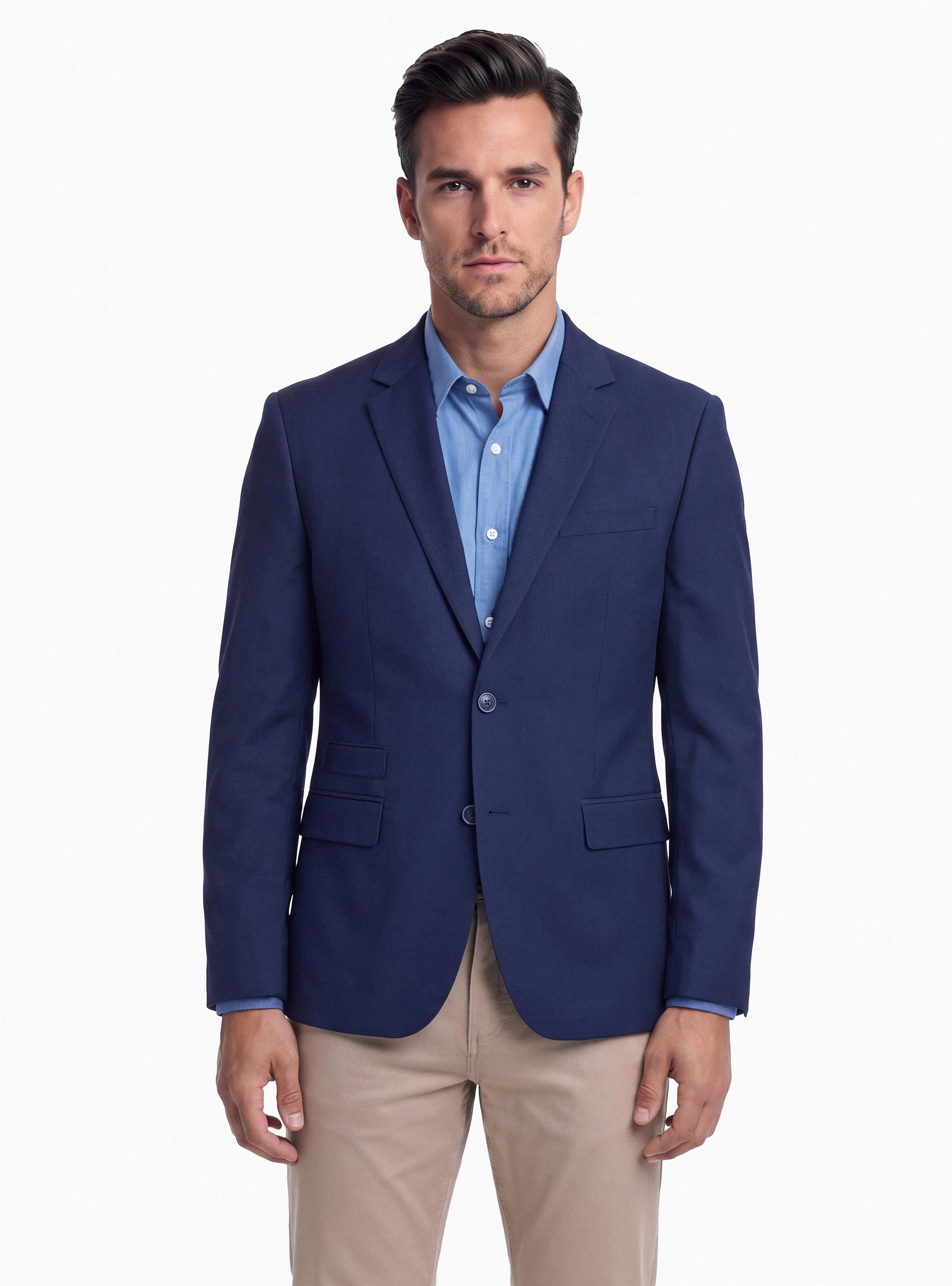 Vestón Recto con Tela Flex-0