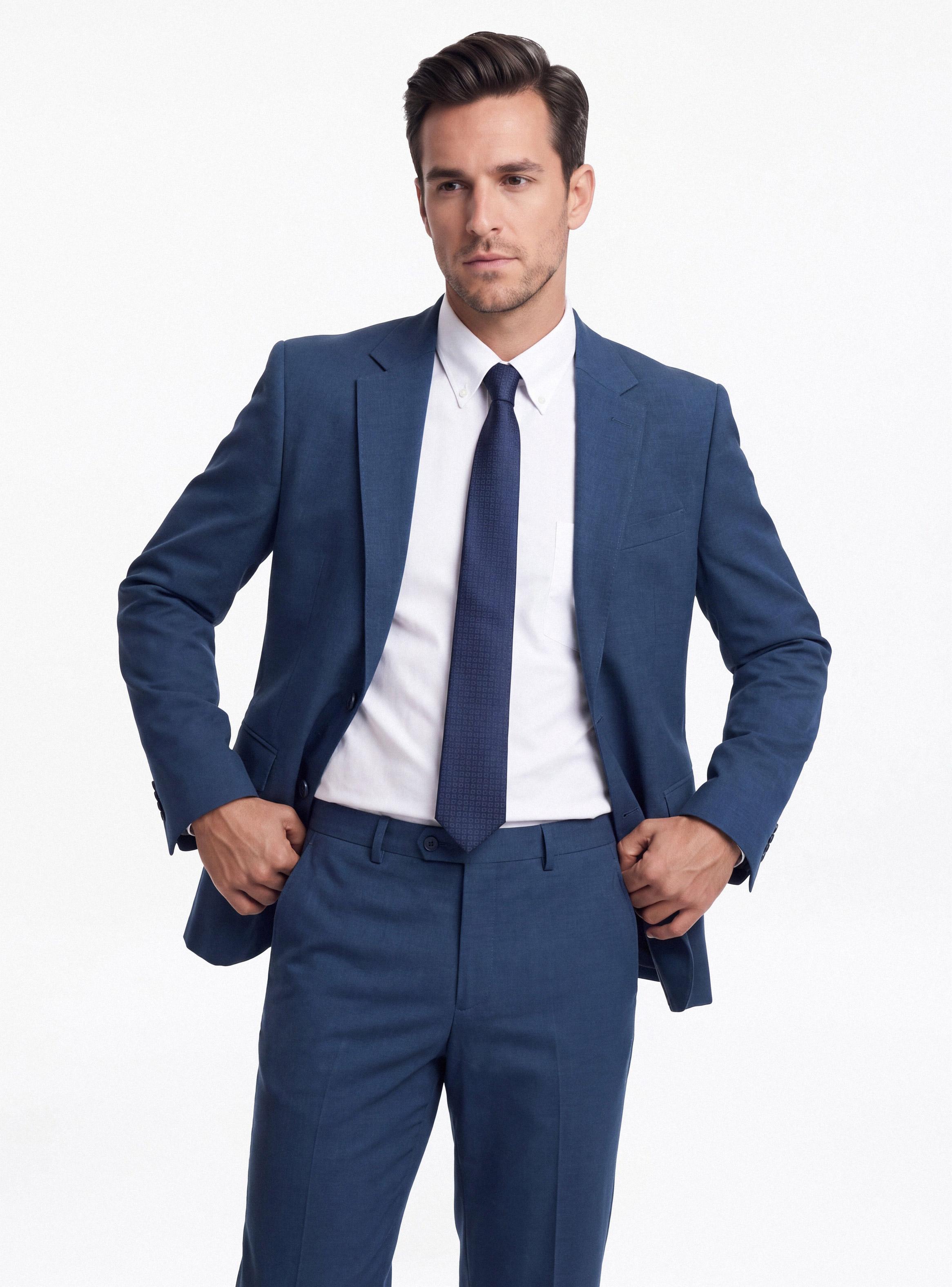 Traje Recto Vuelta de Cruzado Slim Fit-0
