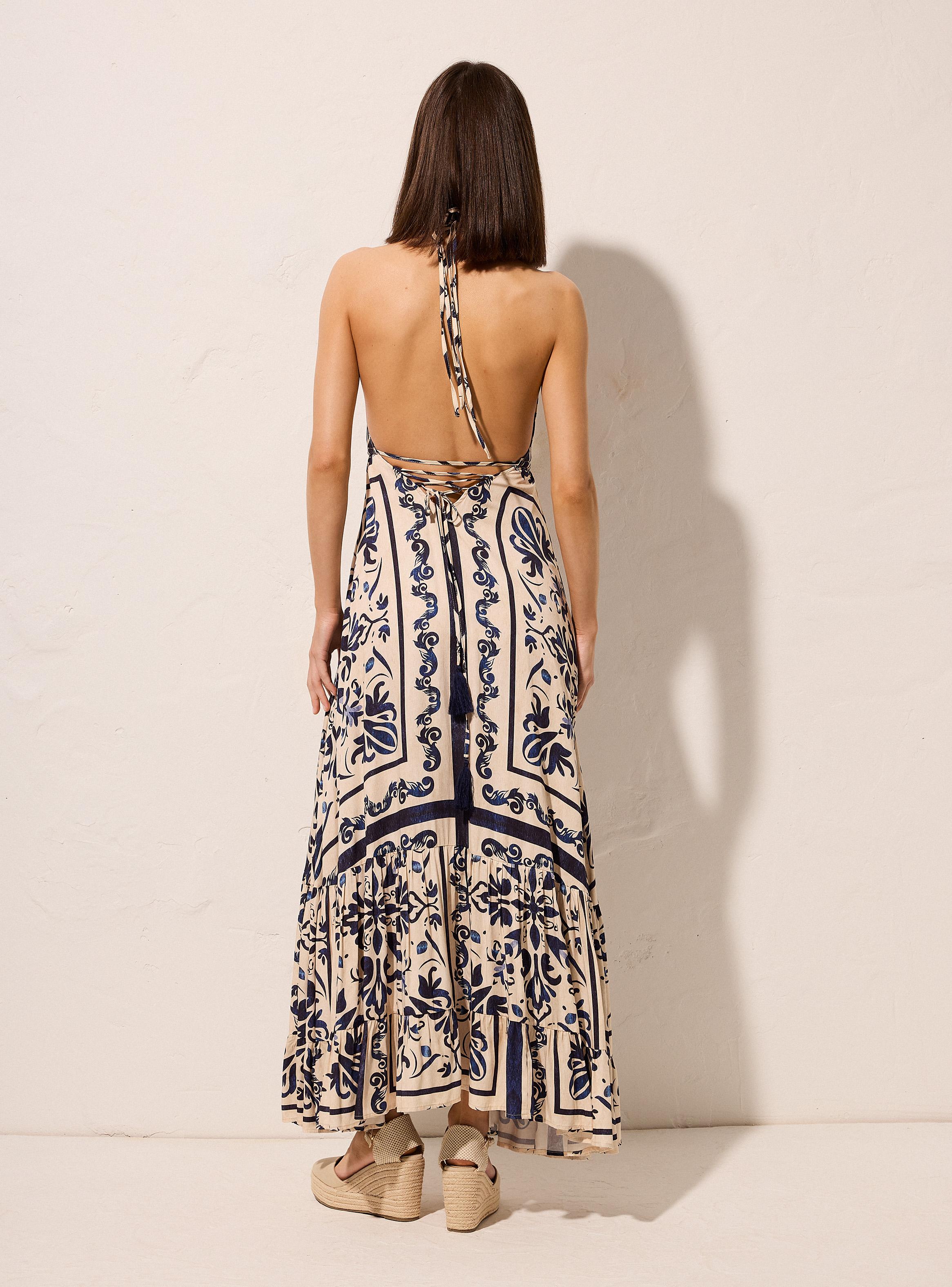 Vestido Estampado Fluido-5