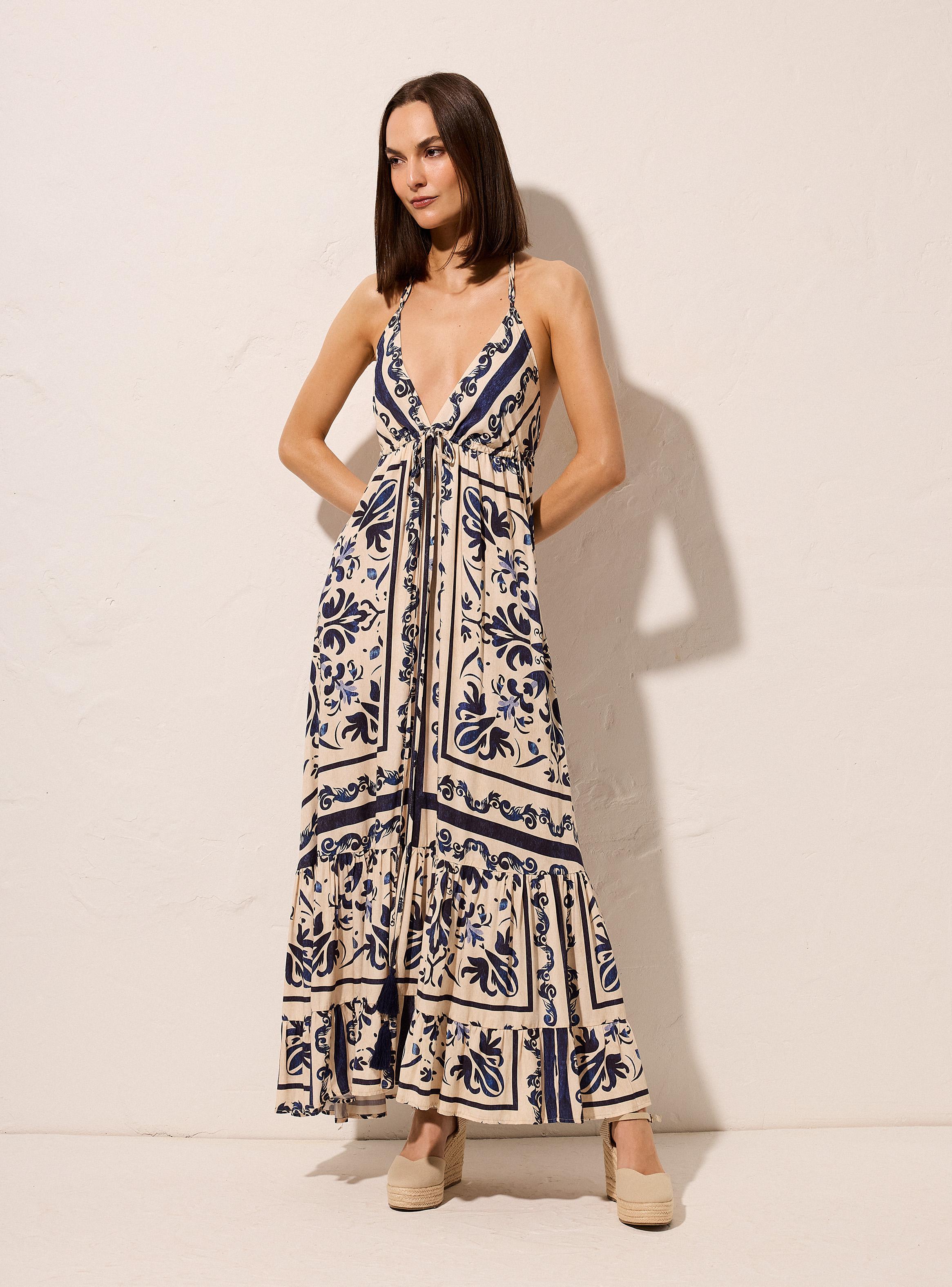Vestido Estampado Fluido-4