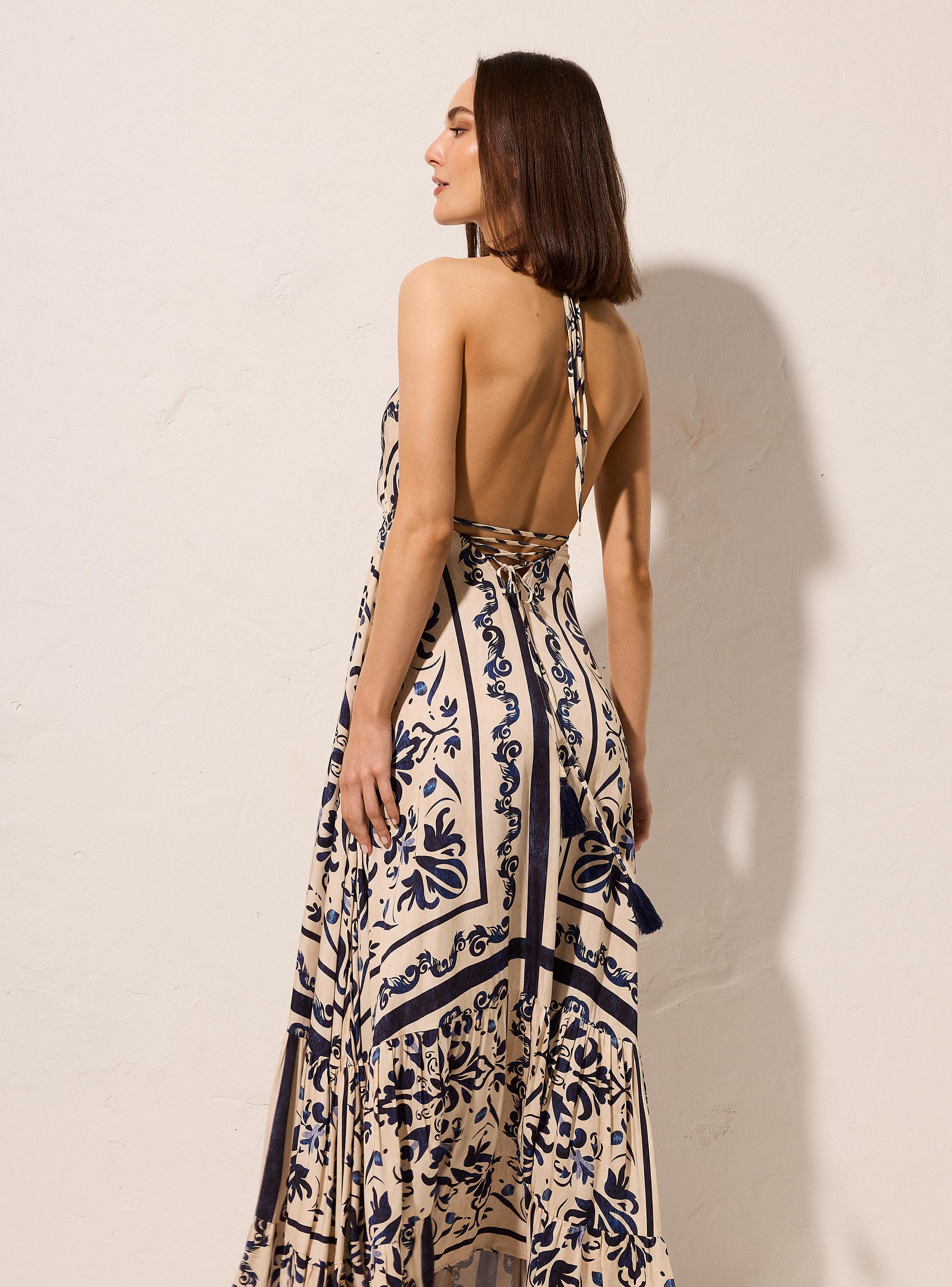 Vestido Estampado Fluido-1
