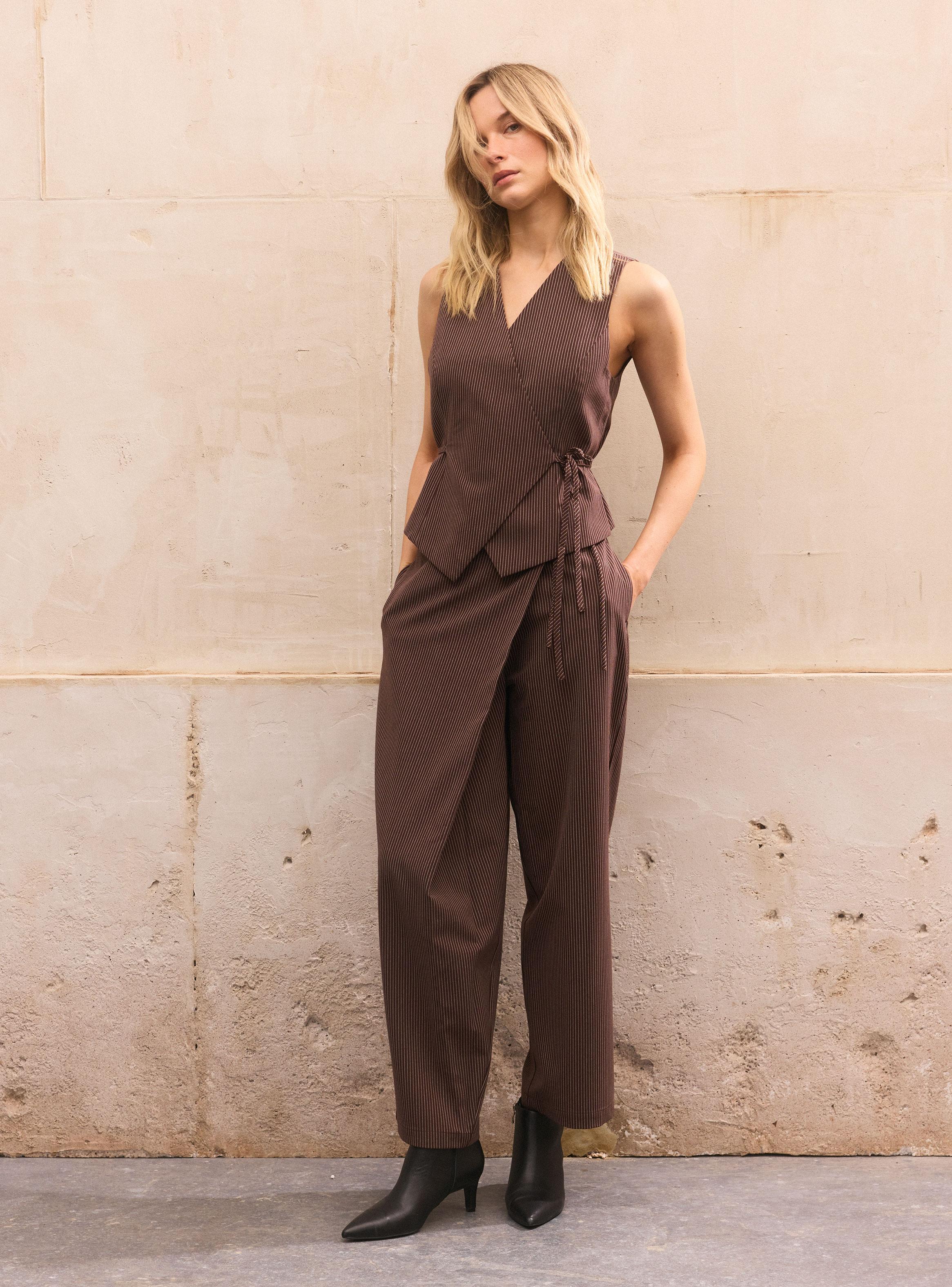 Pantalón Cruzado Rayado-4