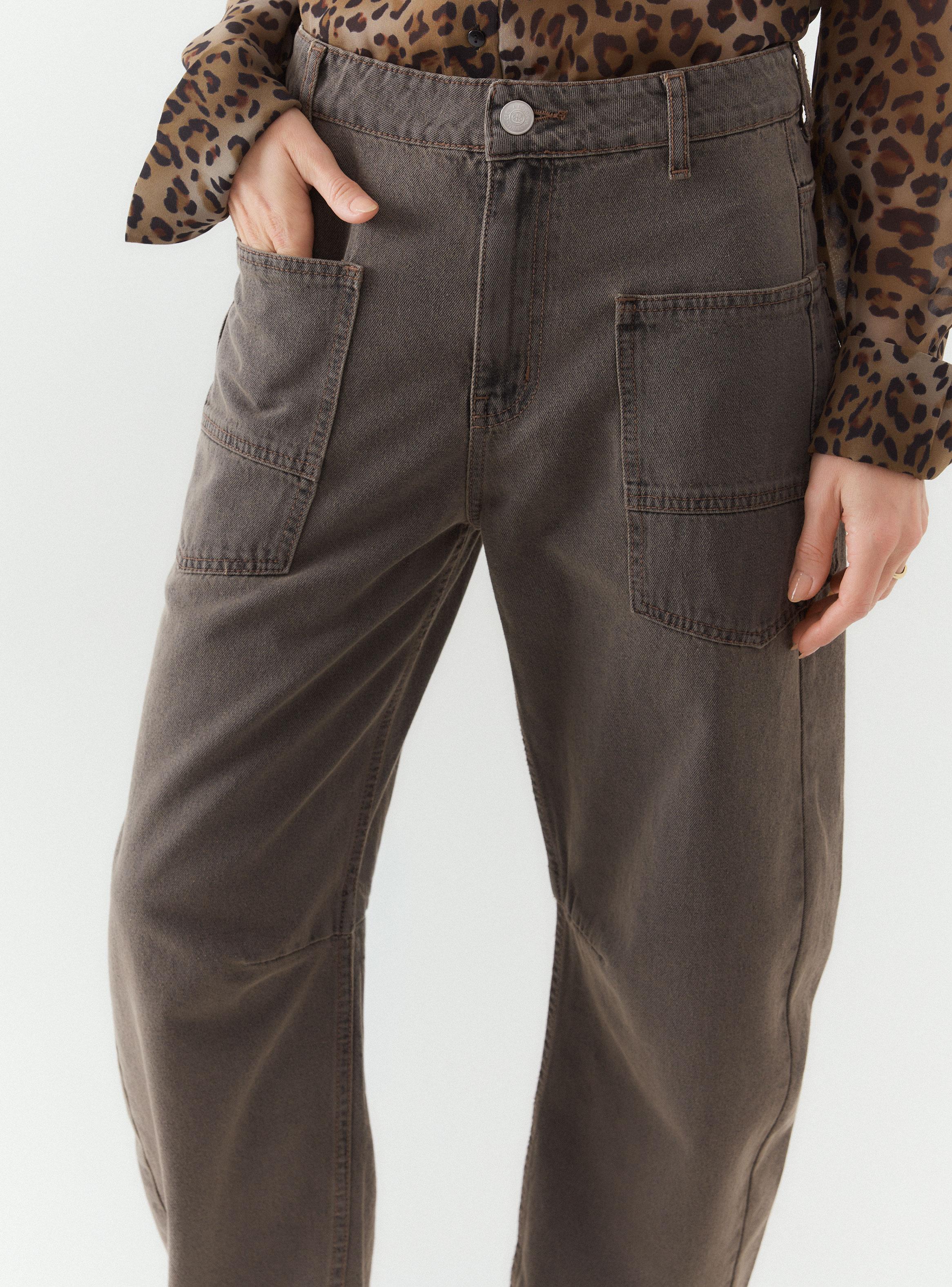 Jeans Balloon con Bolsillos de Parche-2