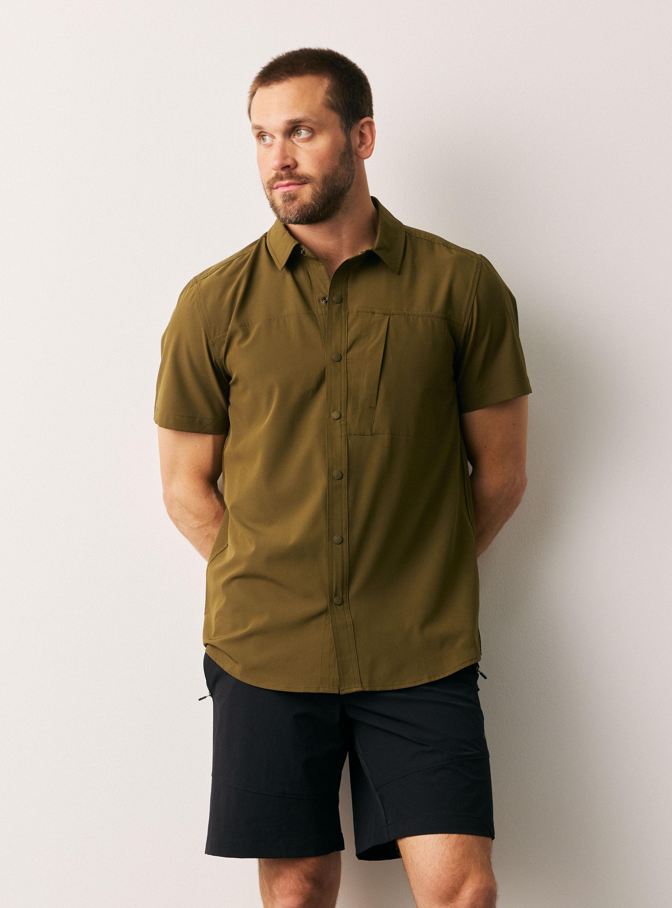 Camisa Manga Corta con Bolsillo en Pecho-0