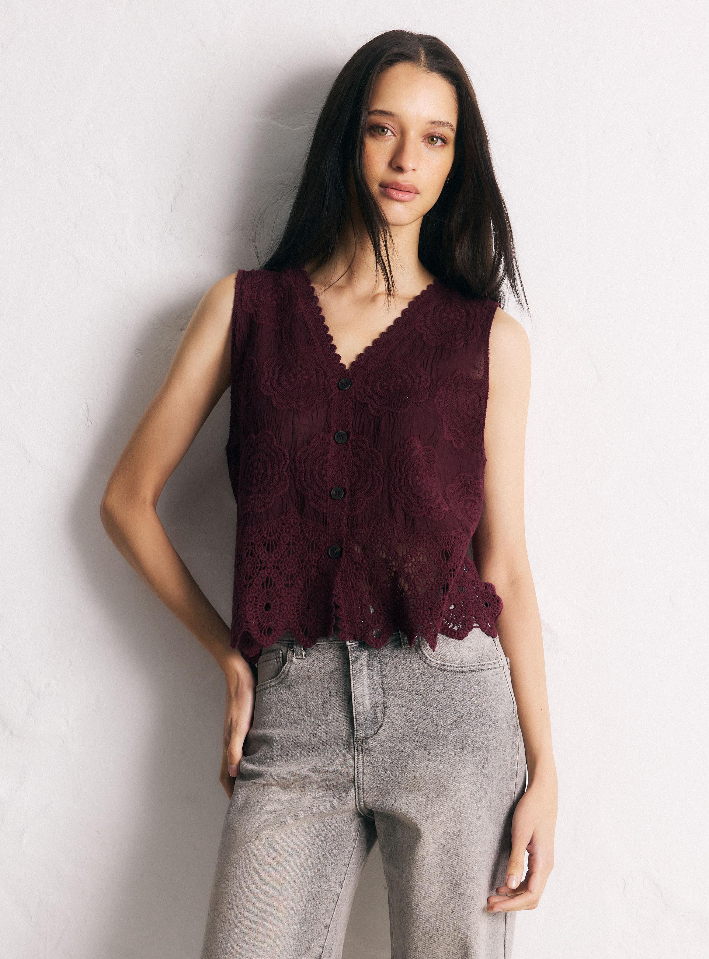 Blusa Gillet Bordado-0