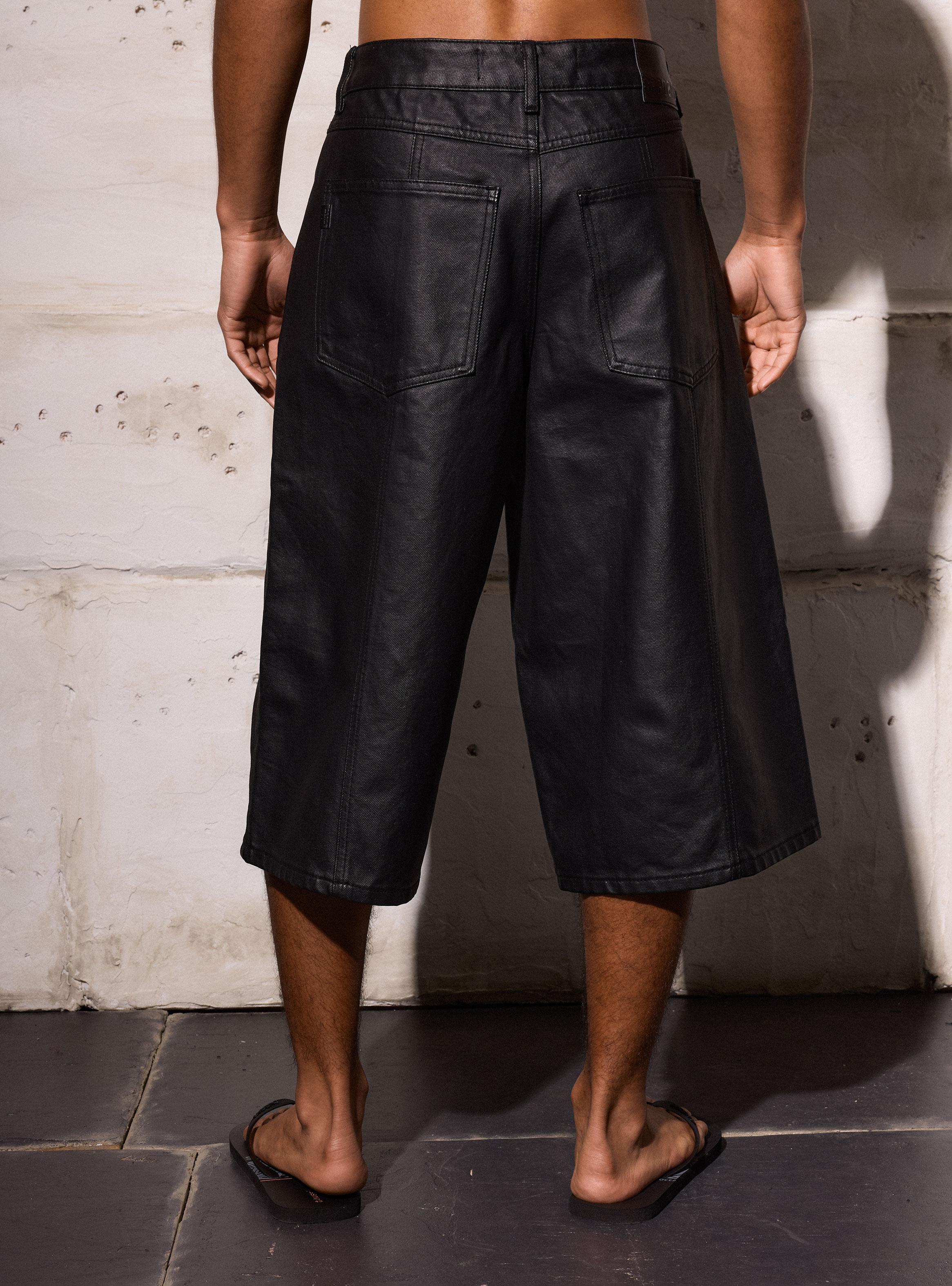 Bermuda Coated Baggy Tiro Medio-1