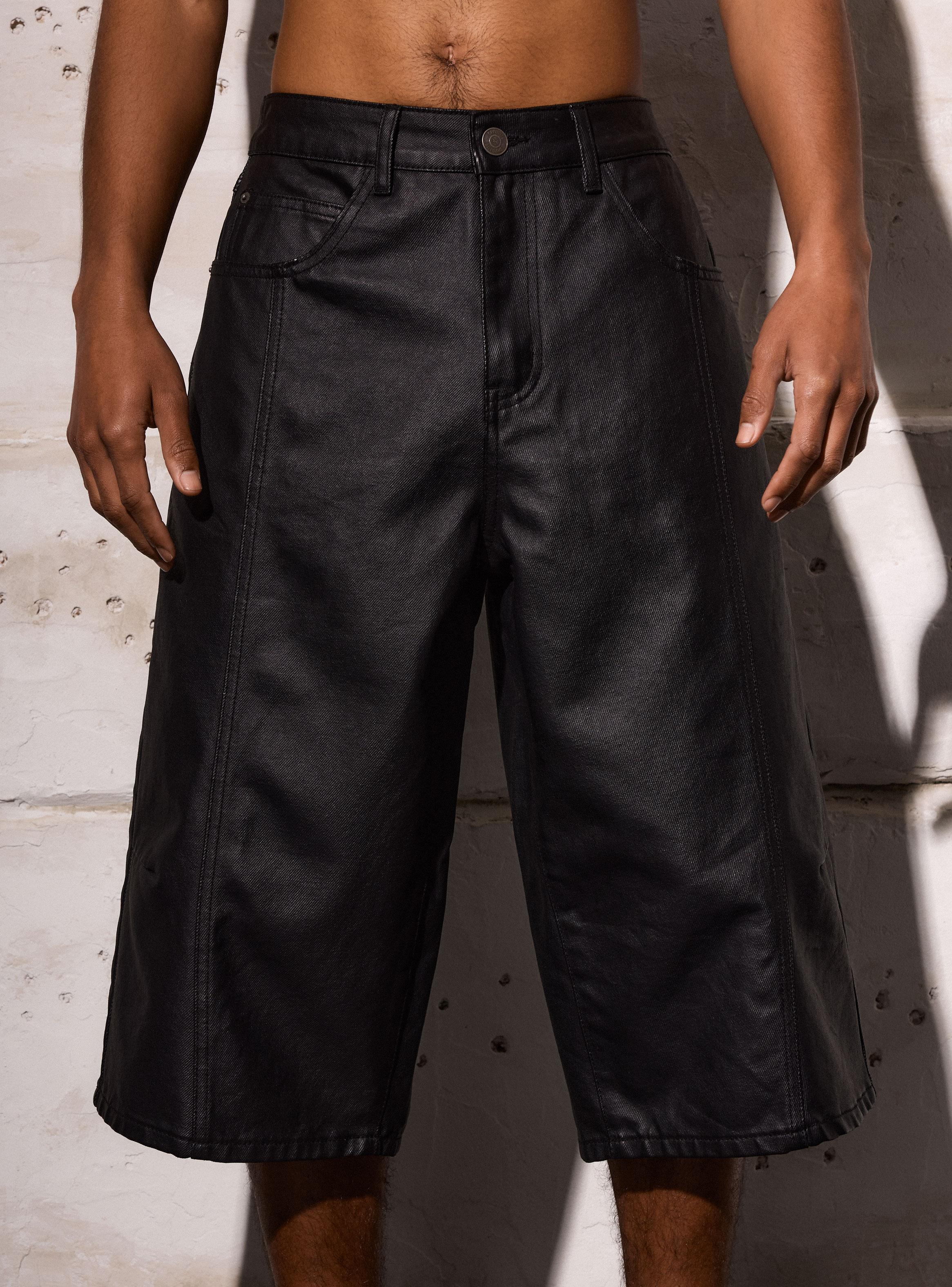 Bermuda Coated Baggy Tiro Medio-2