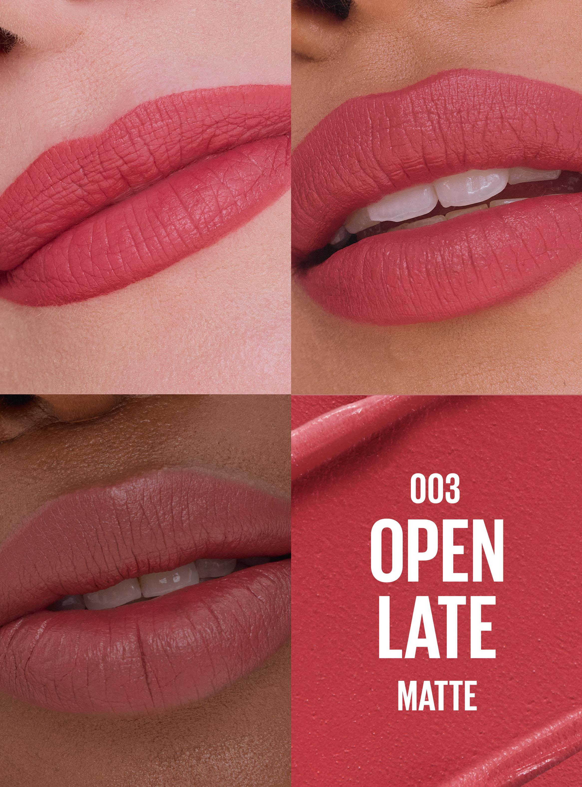 Labial Hidratante Maybelline Serum Lipstick Mate 003 Open Late-4