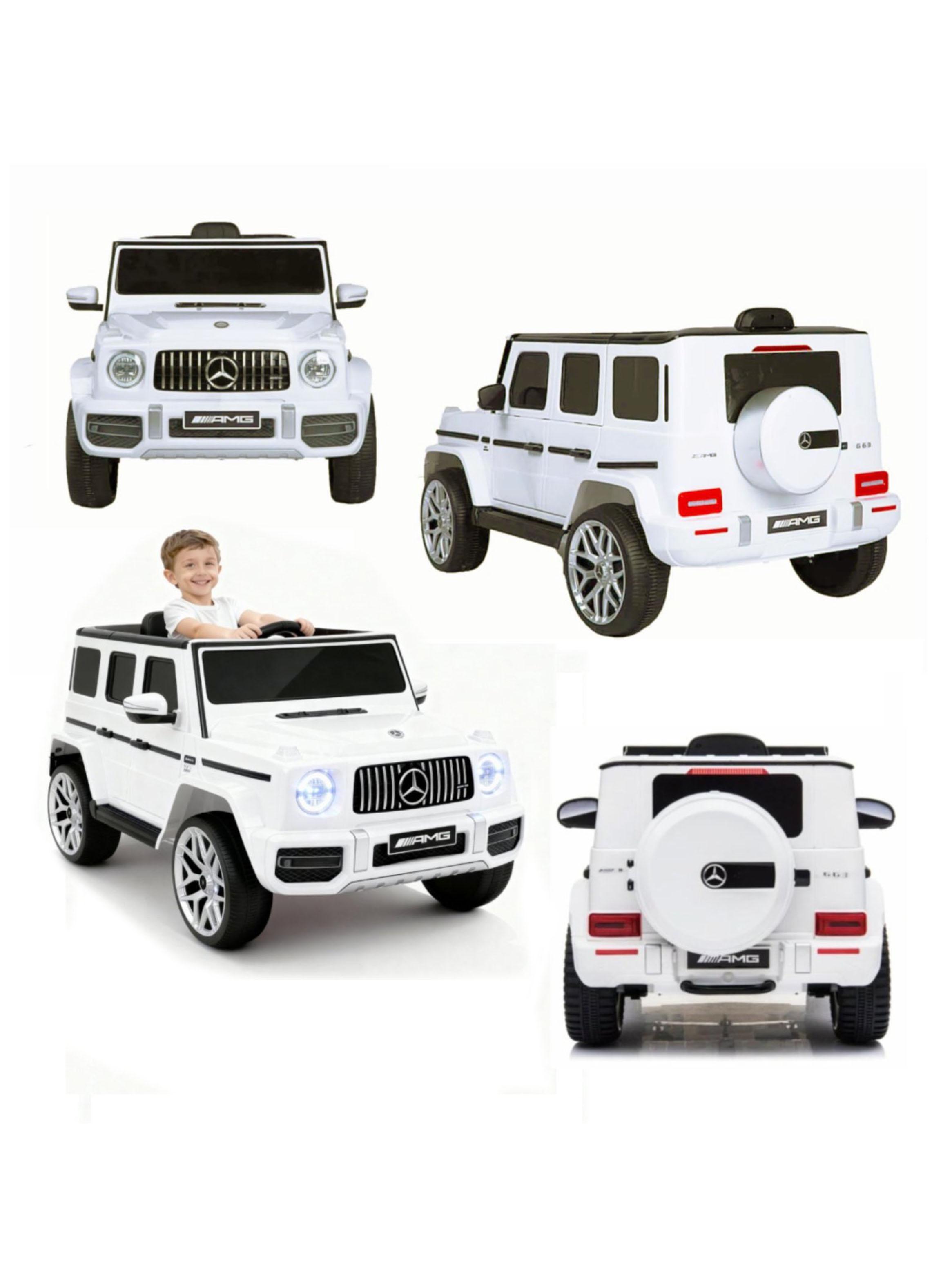 Jeep G63 Batería 12V Licencia Mercedes Benz Blanco-2