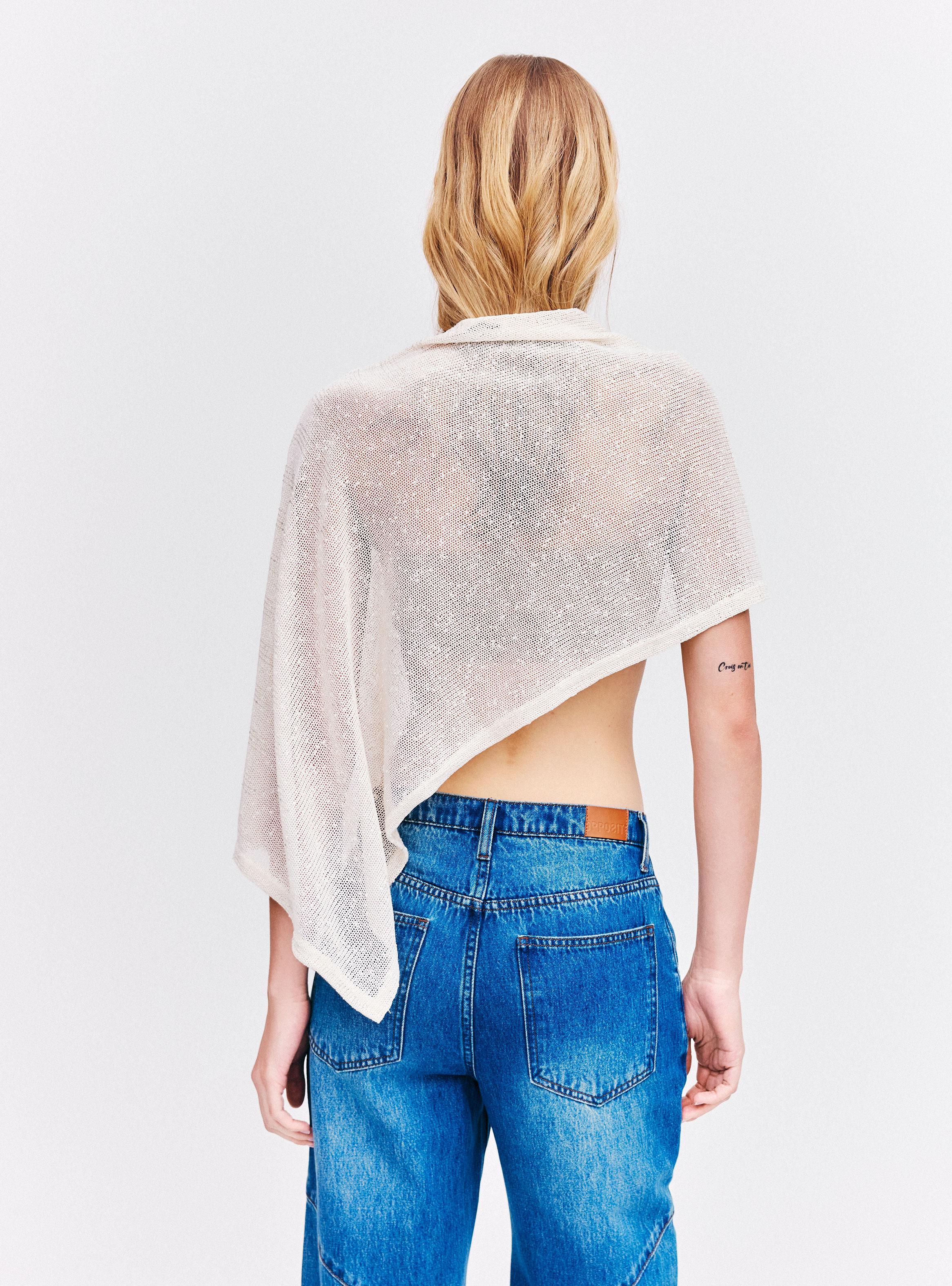 Polera Capa Asimétrica con Lurex-1