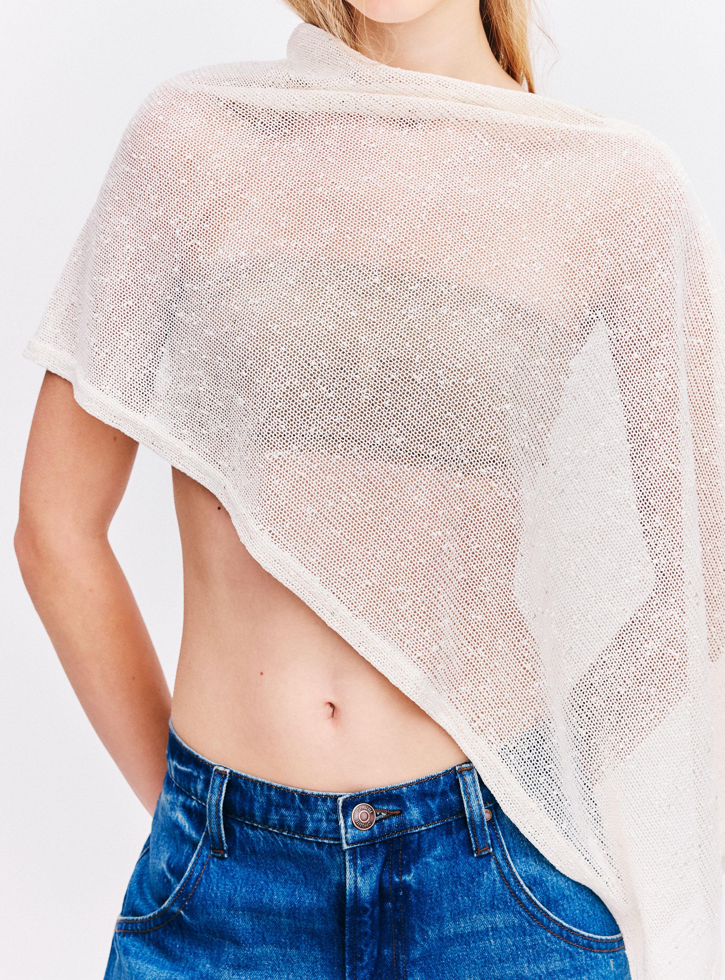 Polera Capa Asimétrica con Lurex-3